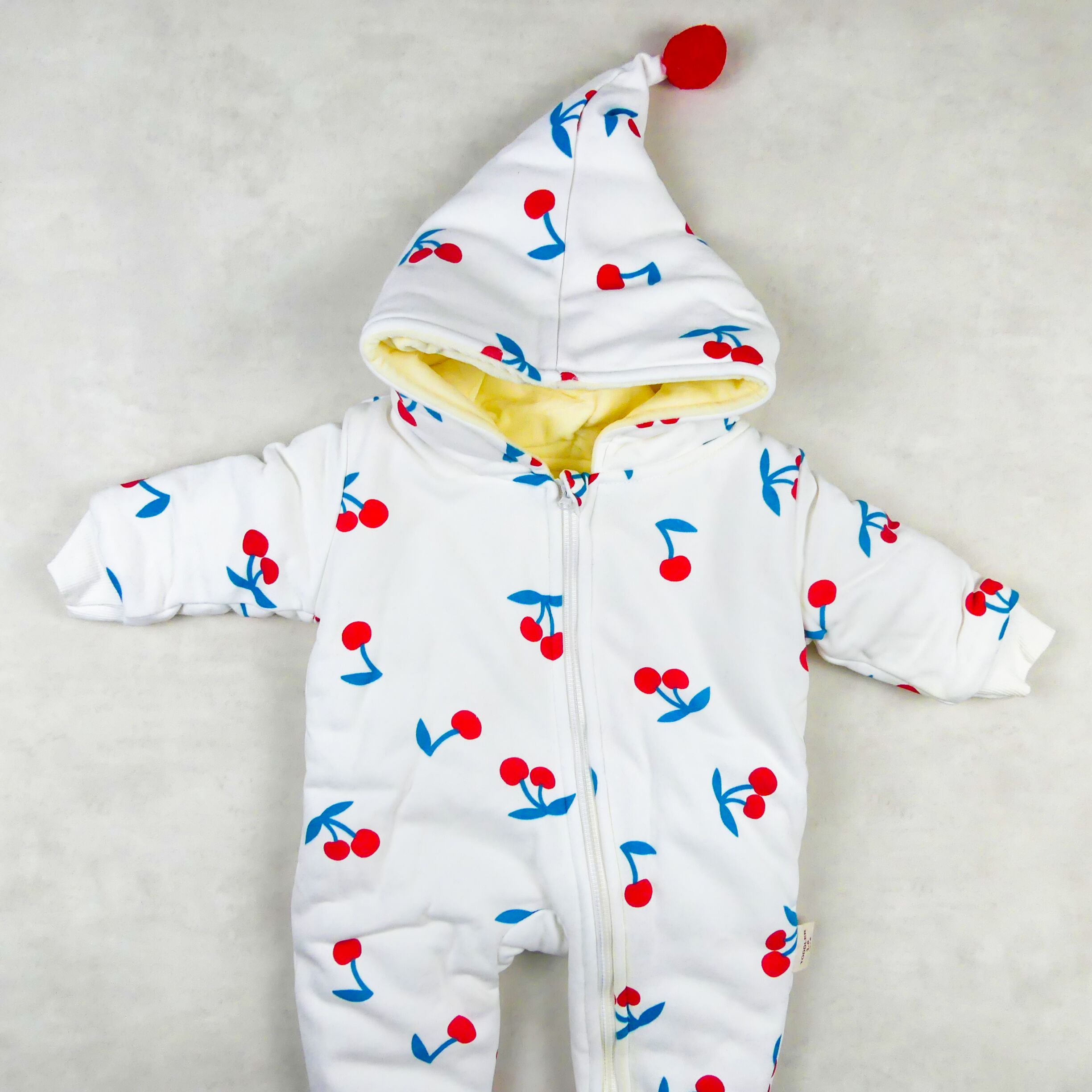 grenouillère BLANCHE CERISE 