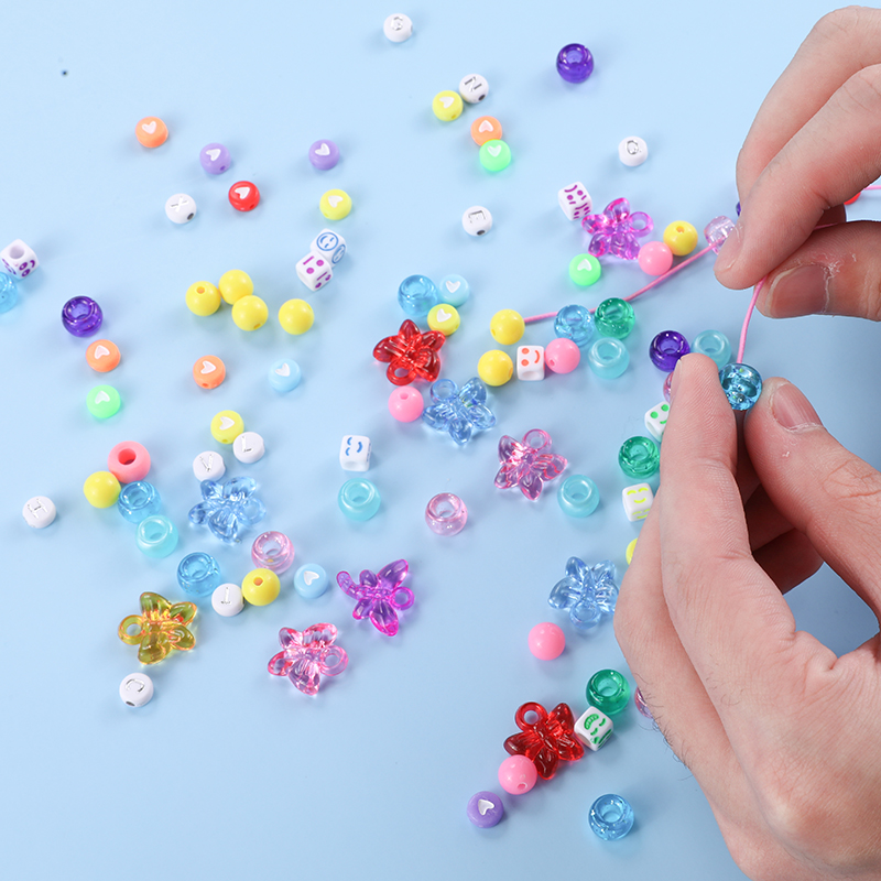ENSEMBLE DE PERLES DÉCORATIVES PAPILLON (JAUNE)