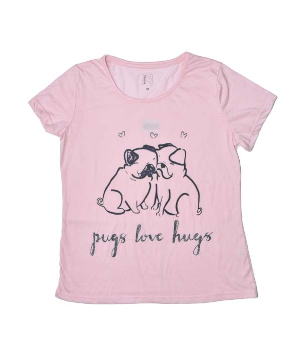 PYJAMA PUGS LOVE HUGS ROSE 