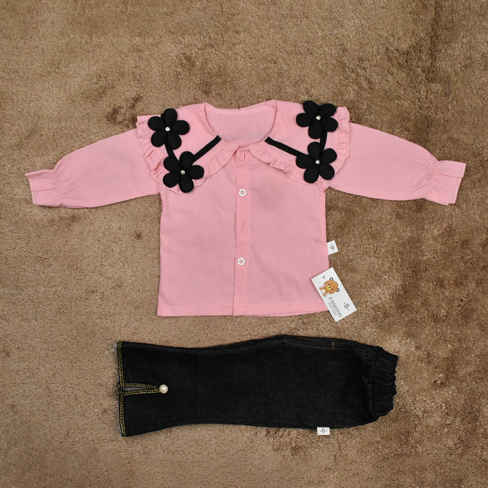 ENSEMBLE rose deux pieces fillette