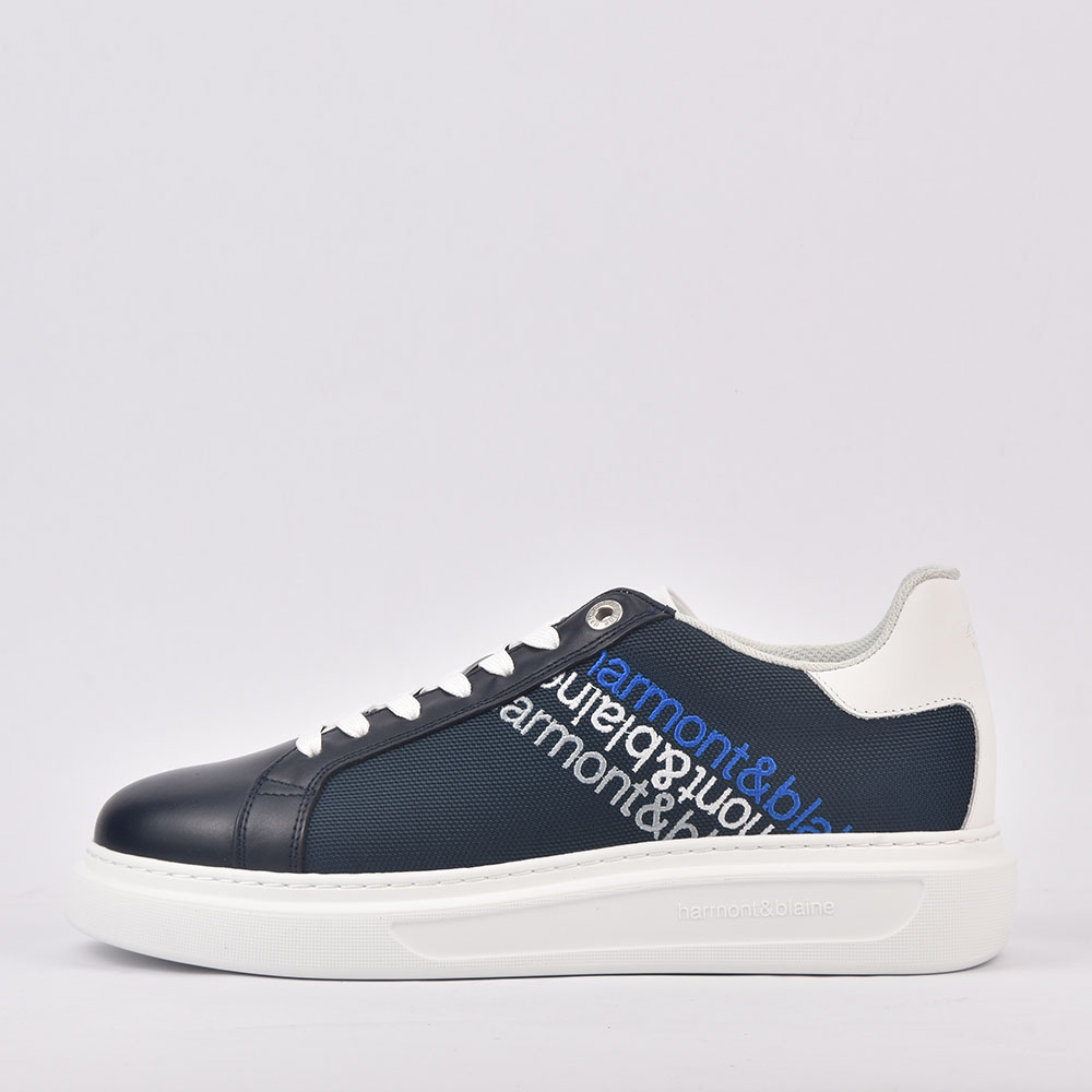 HARMONT AND BLAINE SCARPA UOMO CALF BLU 