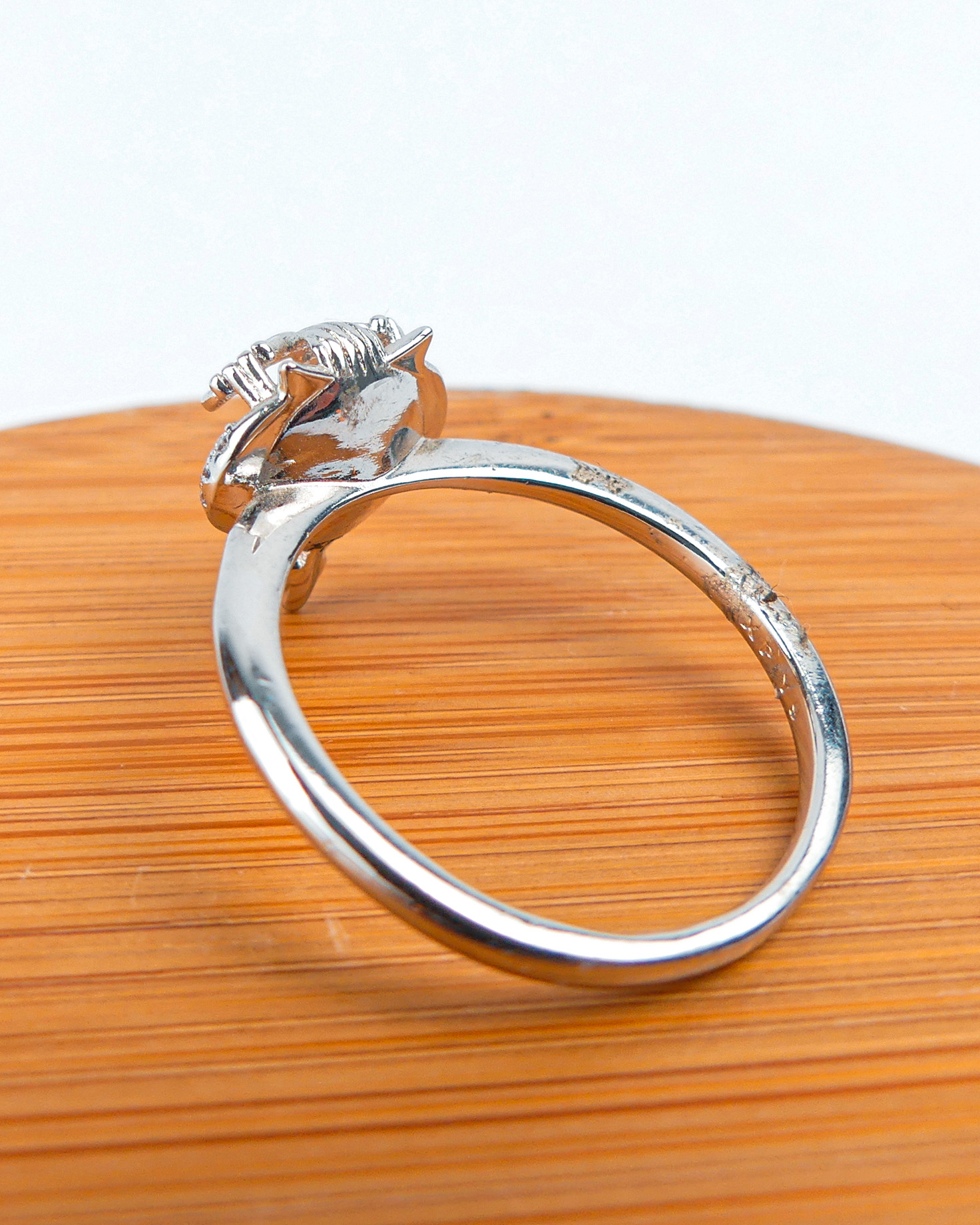 bague pierre hibou blanc