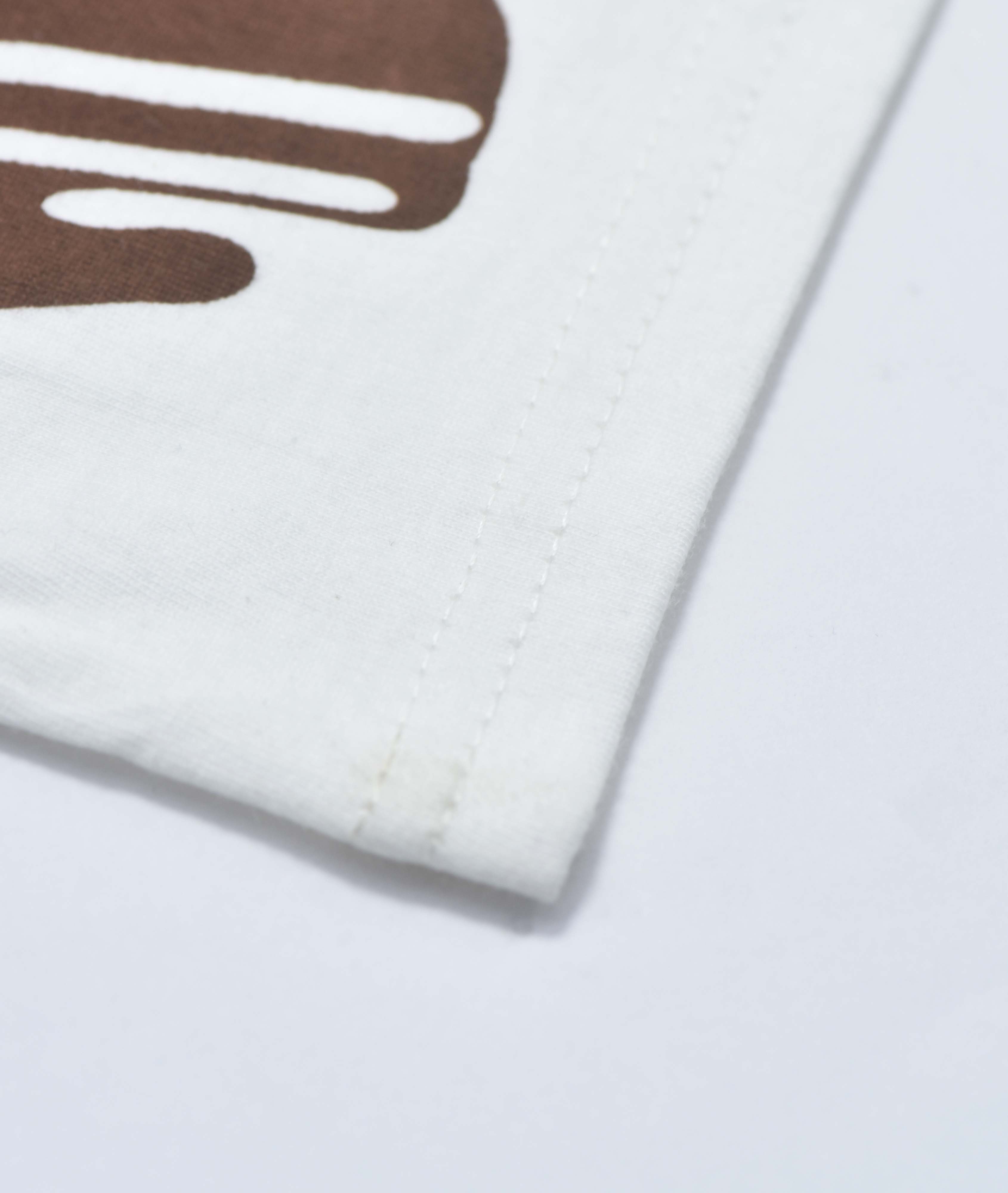 ENSEMBLE BLANC MOTIF -MUSIC UP - MARRON