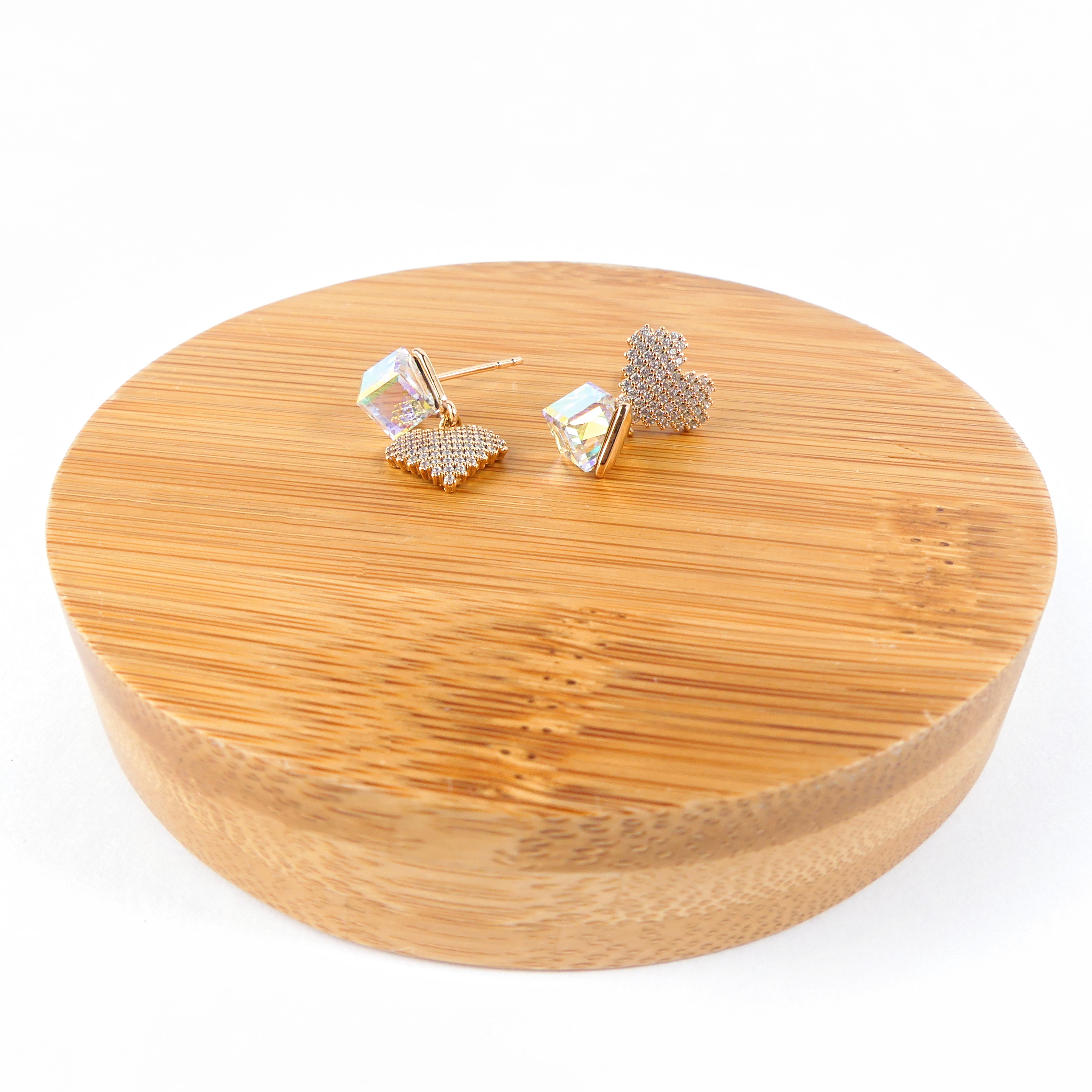 Boucles d'oreilles carré multi couleur