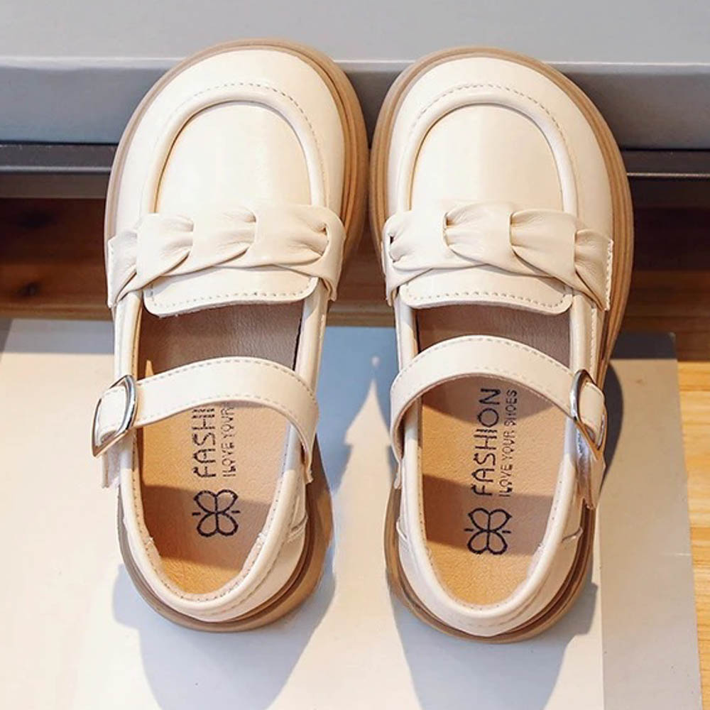 Chaussure Bande de nœuds Beige