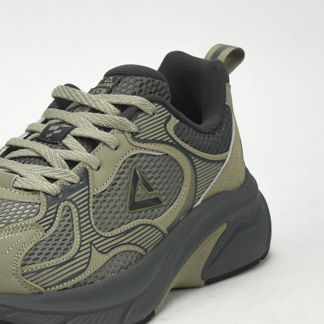 PEAK TRAINING RUNNING SHOES-ASPHALT GREEN/MAGNETIC GREY
