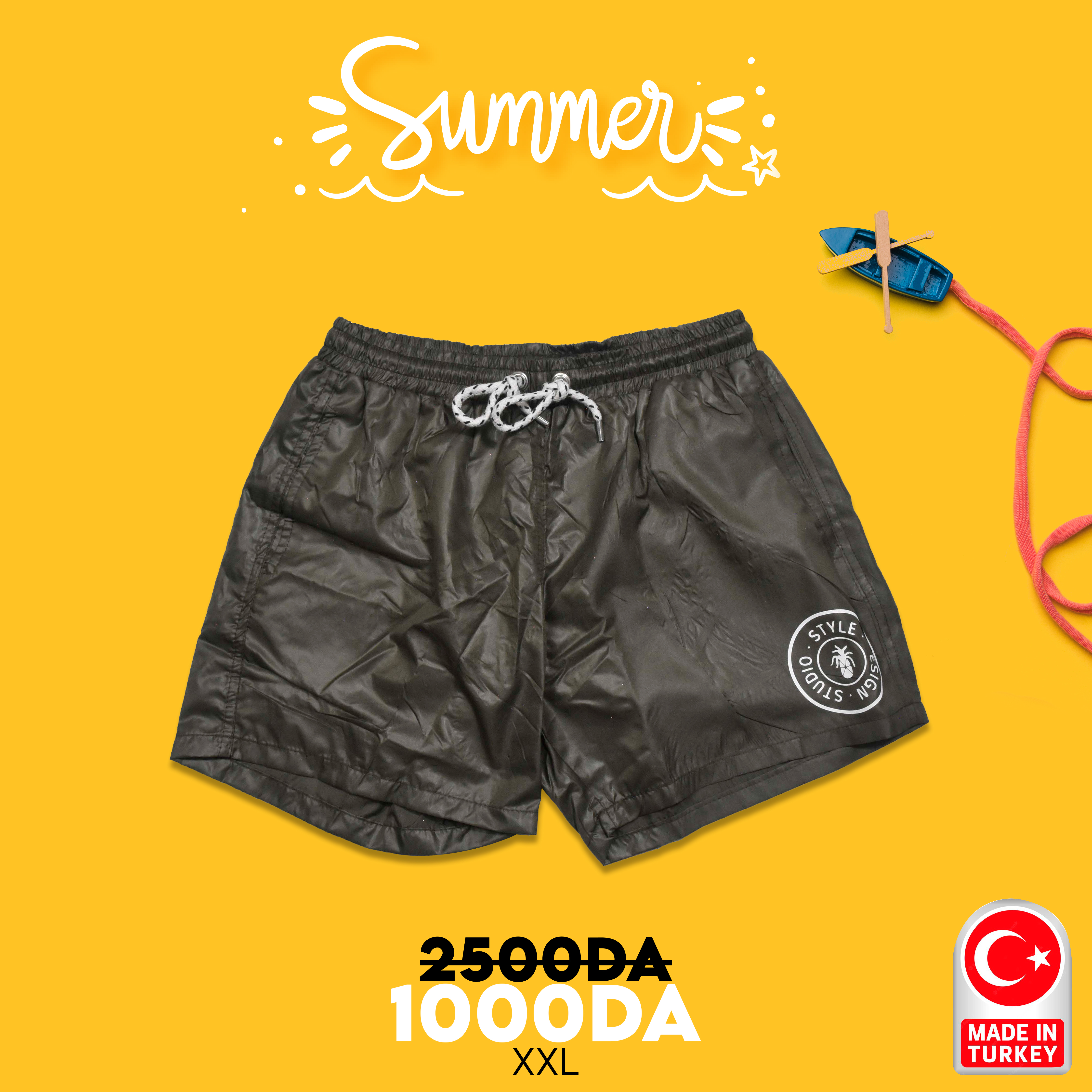 SHORT VERT MILITAIRE MOTIF  STUDIO STYLE