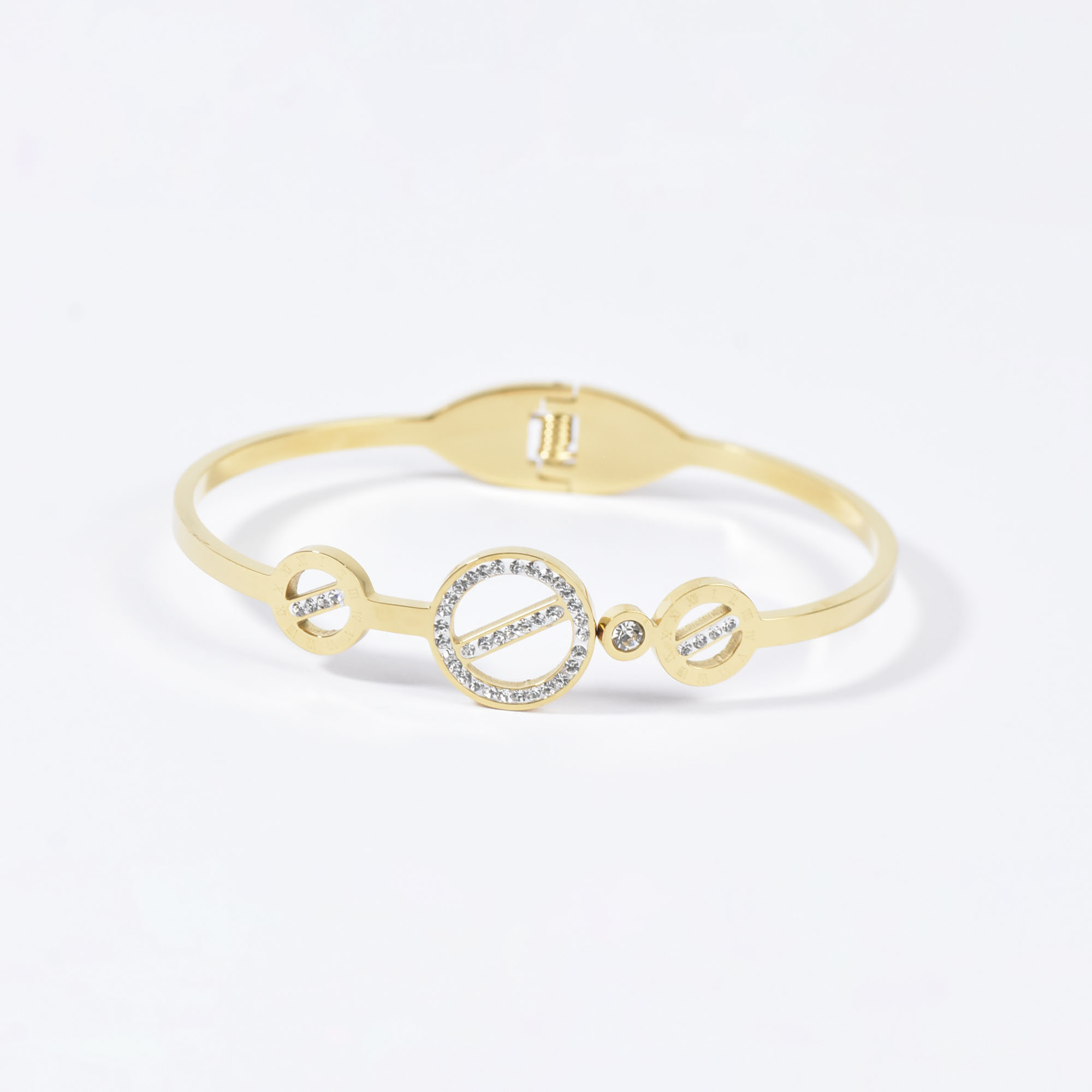 BRACELET RONDS INCRUSTÉ CHIFFRE ROMAIN