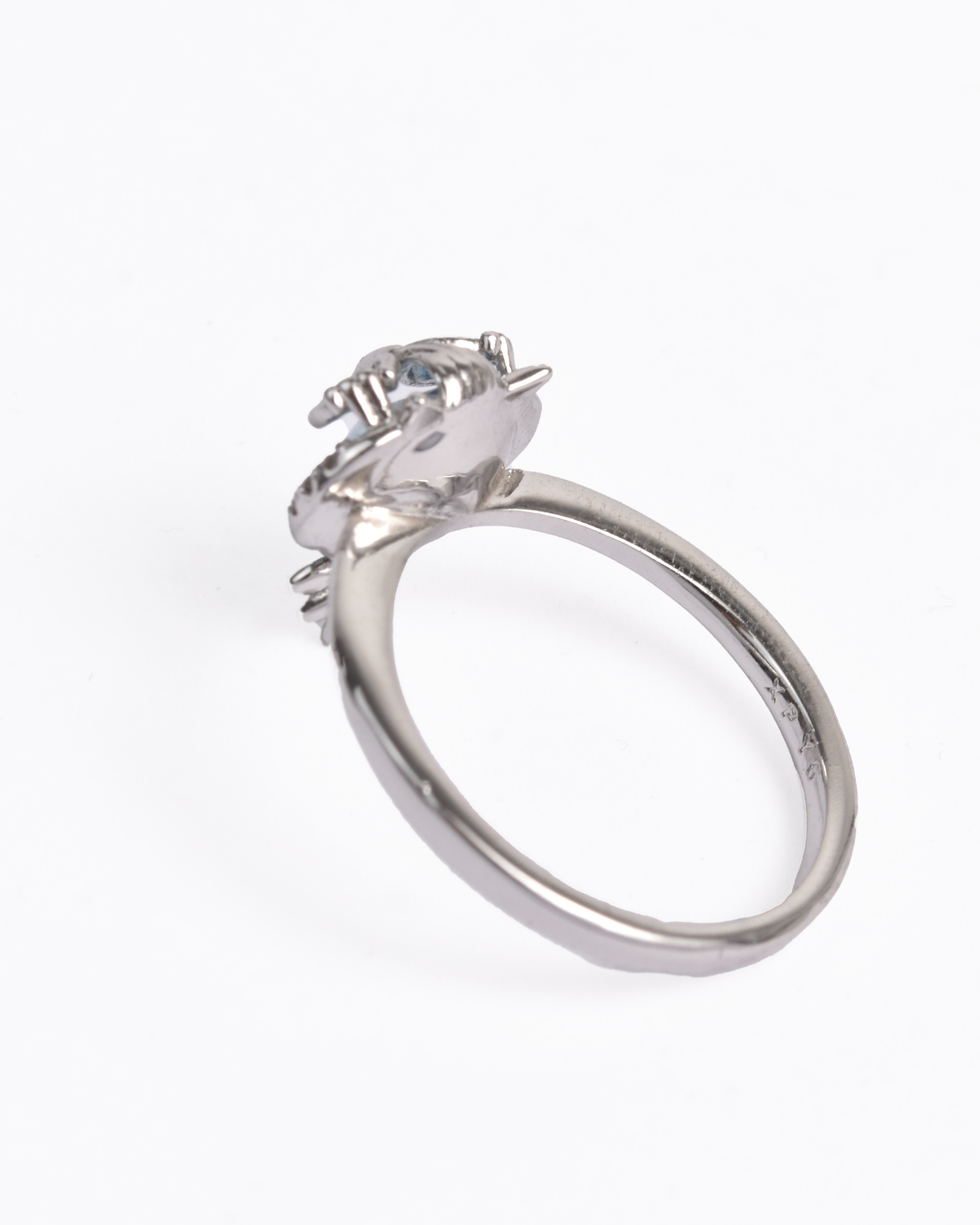 bague pierre hibou  bleu