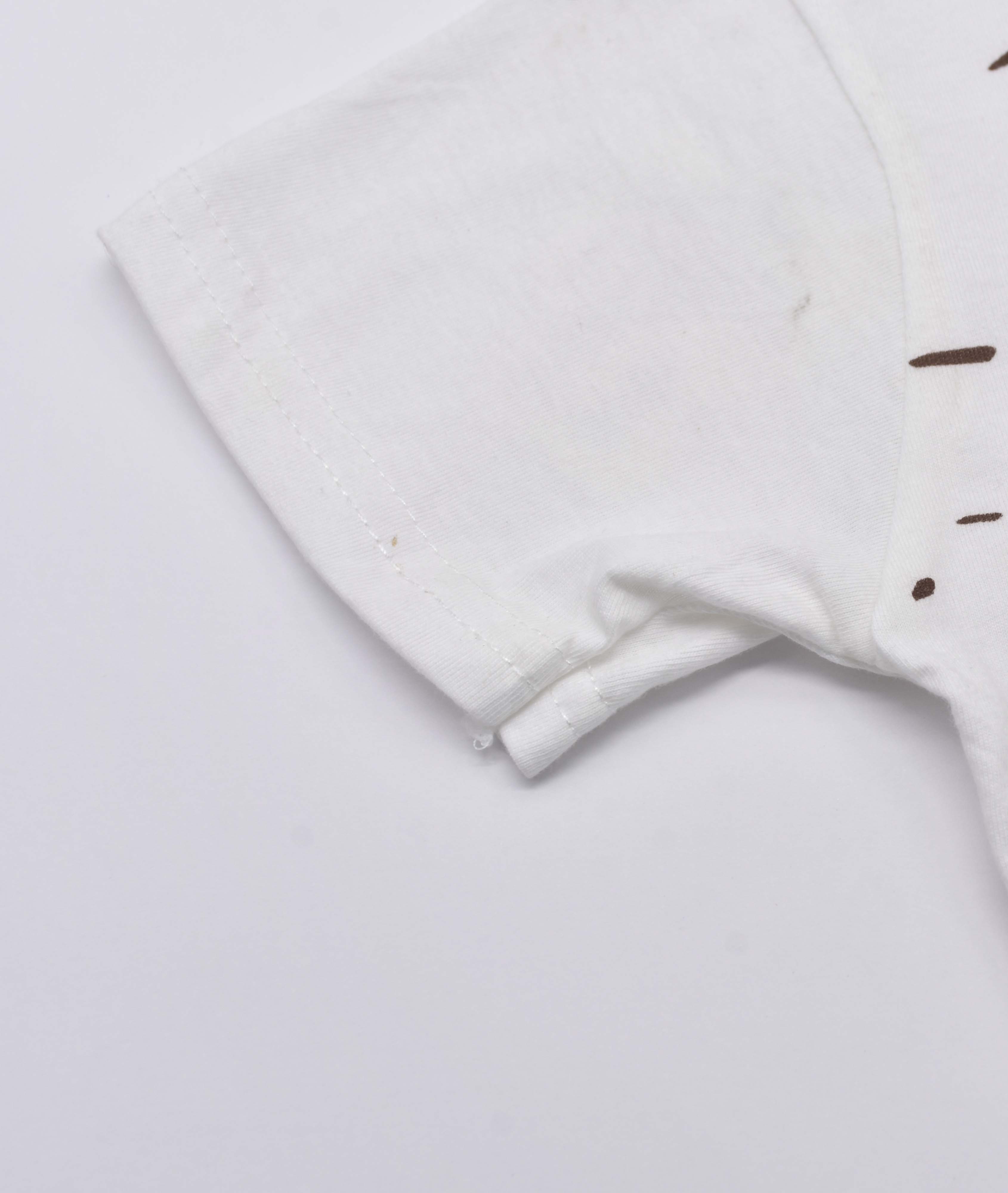 ENSEMBLE BLANC ET MARRON MOTIF -GWENS-