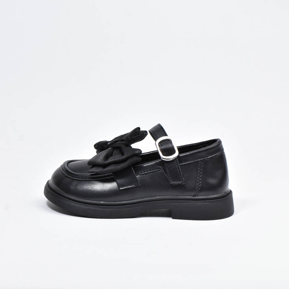 Chaussure Princesse Noir boucle carré noeud papillion 