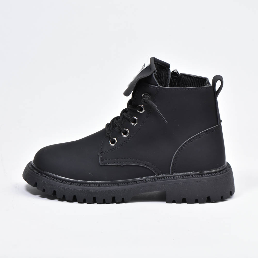 Botte imperméables à lacets Noir Enfants 
