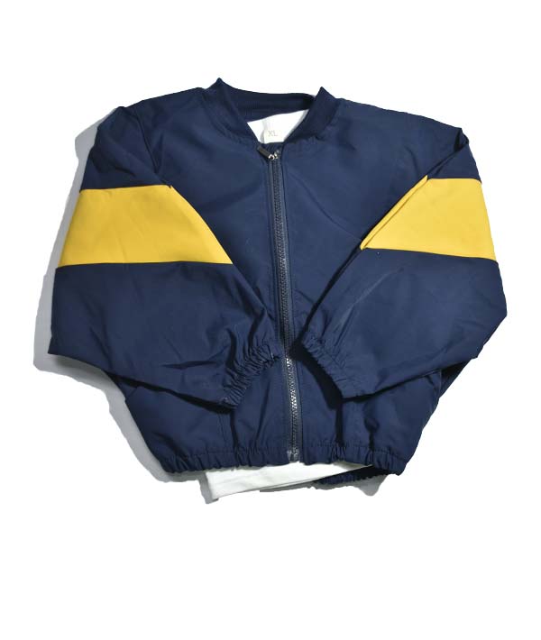 ENSEMBLE 3 PIECES- VESTE BLEU AVEC LE JAUNE 