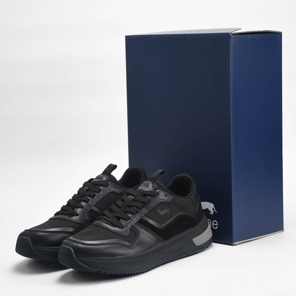 Harmont and Blaine Suede and Fabric Sneakers