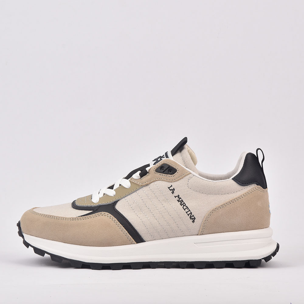 LA MARTINA SCARPA UOMO CAMOSCIO TEX FABRIC BEIGE 