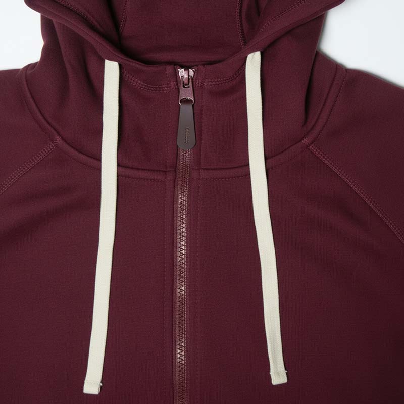 Sweat à capuche zippé homme BORDEAU