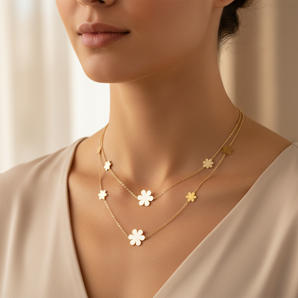 Collier Double Chaine N°60