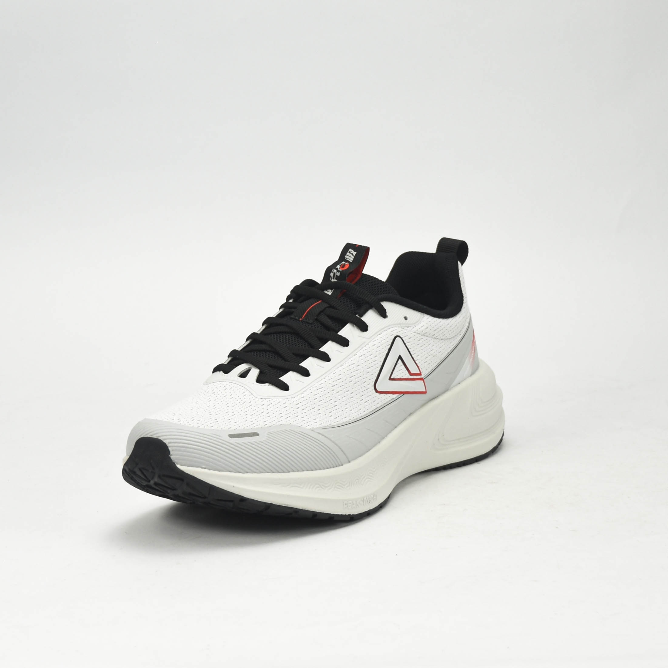 PEAK CUSHION RUNNING SHOES-LT.GREY/BLACK