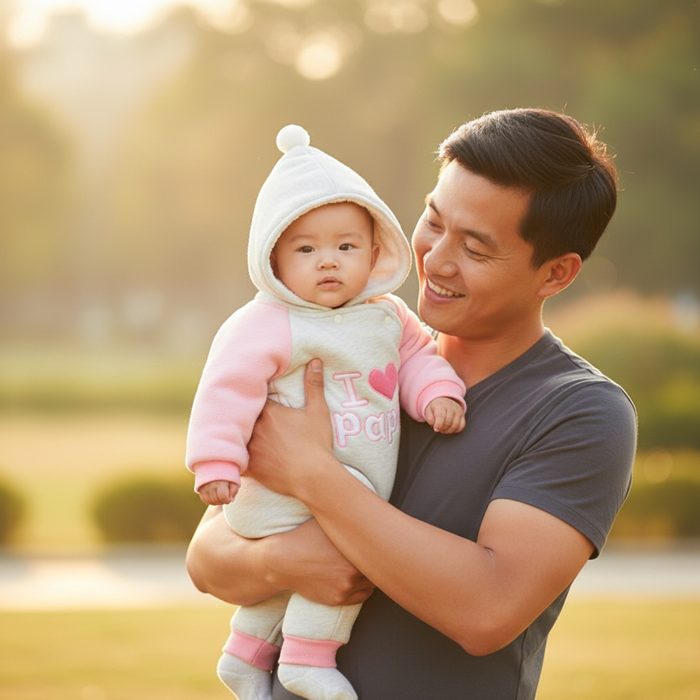 grenouillère DOUDOUNE ( I LOVE PAPA)