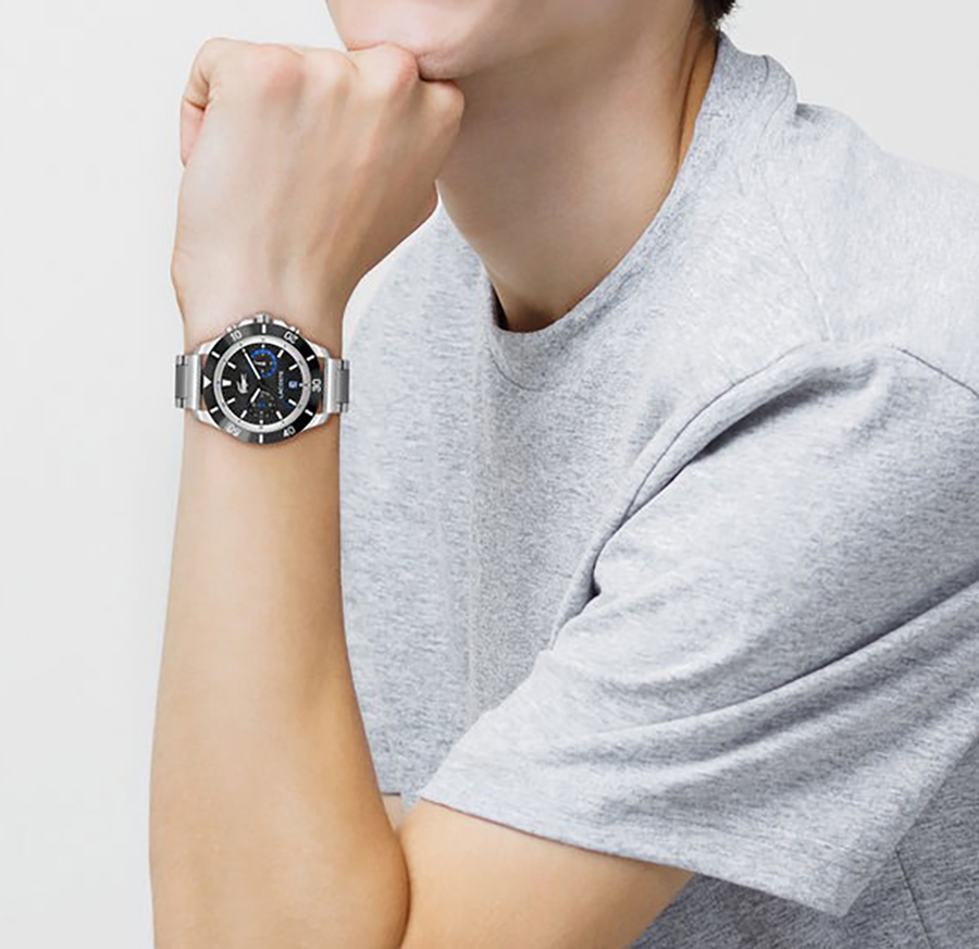 MONTRE Lacoste Stainless Steel Black Dial Multi-function Men\'s Watch