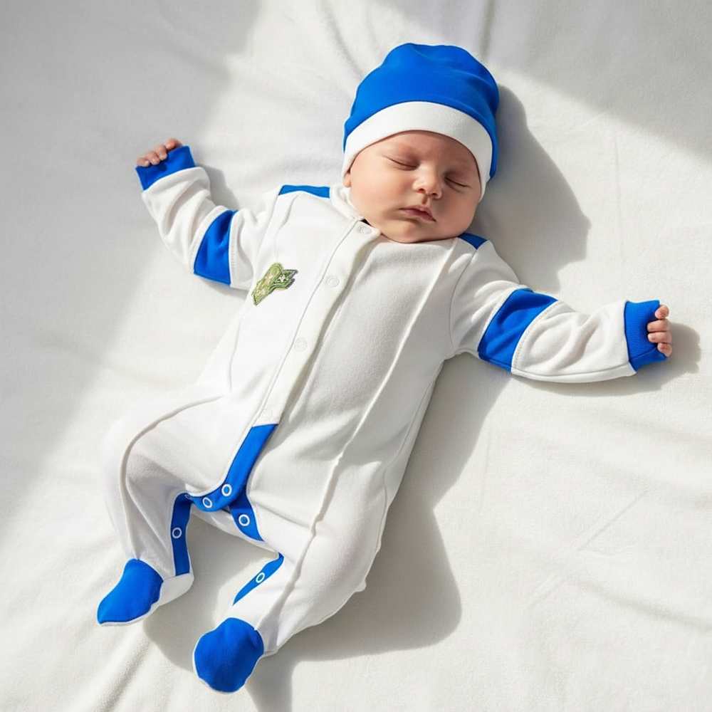 BABY PILLOT BLANC BLEUE F