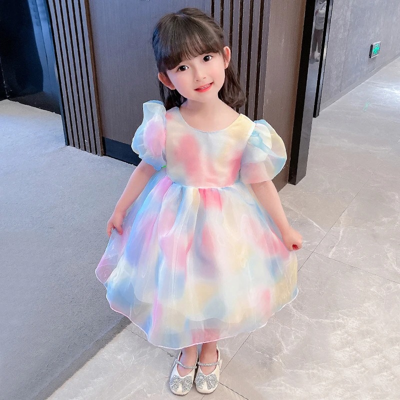 Robe princesse noeud vert pistache  ENFANTS
