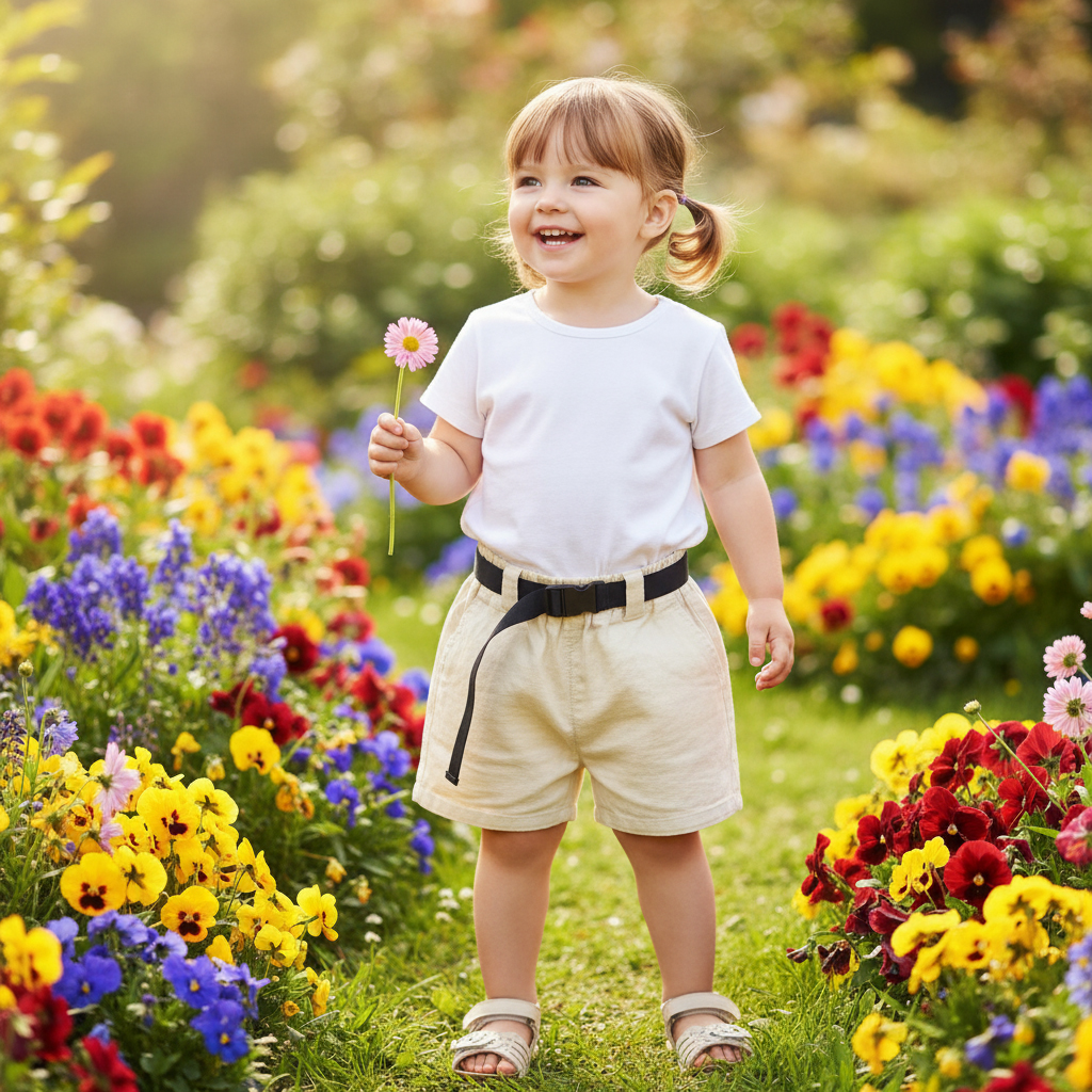 SHORT BEIGE AVEC CEINTURE NOIR 