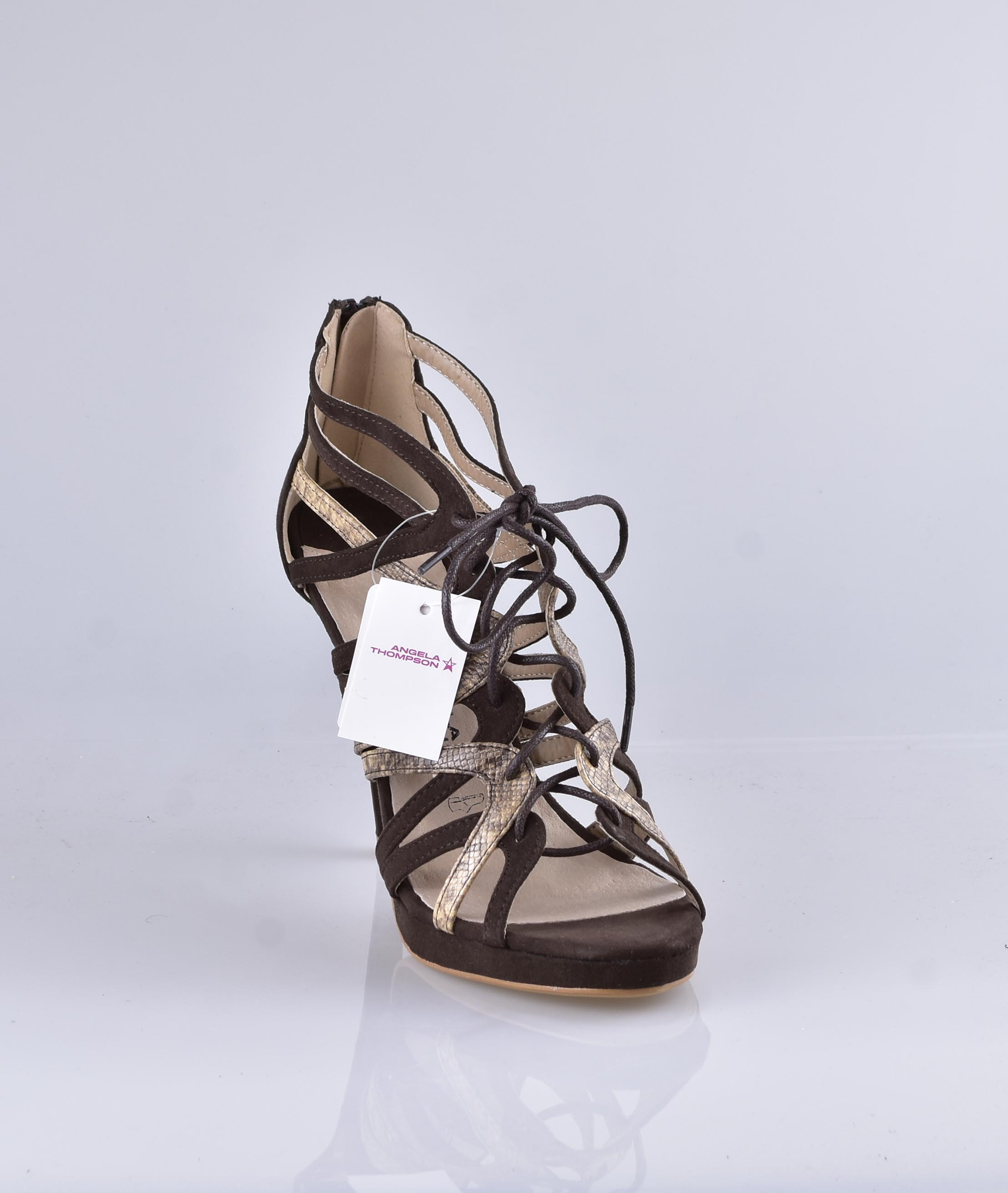 Sandale femme haut talon marron ANGELA THOMPSON 71512076 S