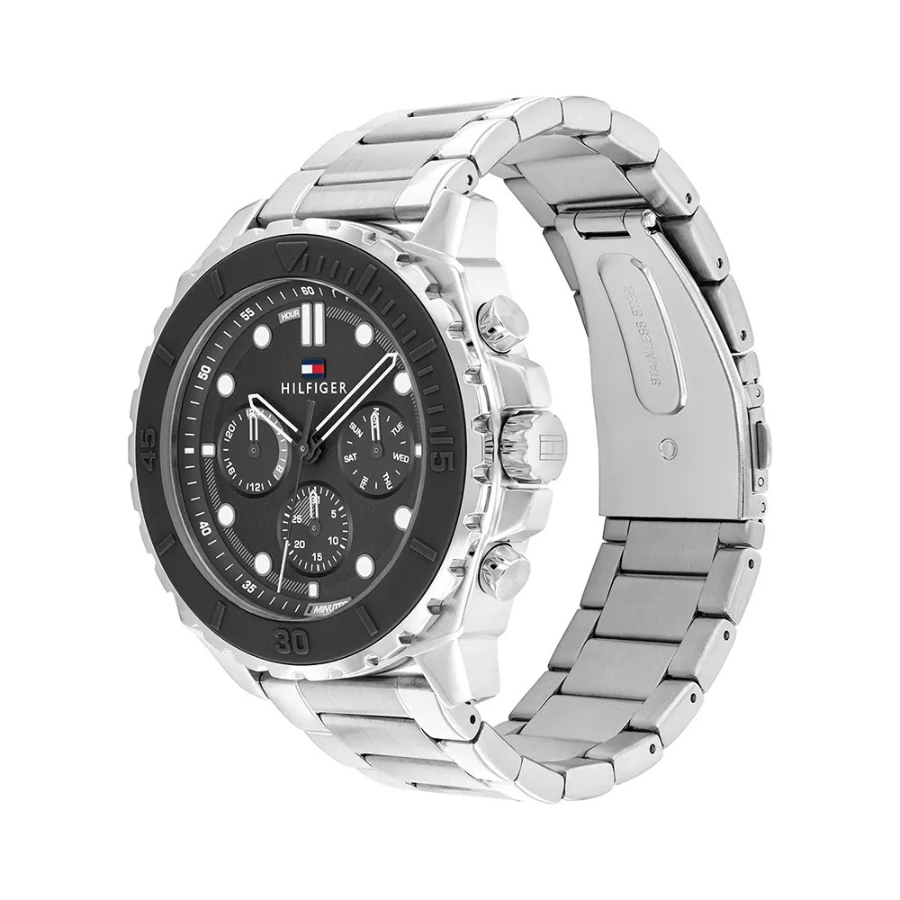 Montre Tommy Hilfiger Morgan Grey Silicone Bezel Chain-Link