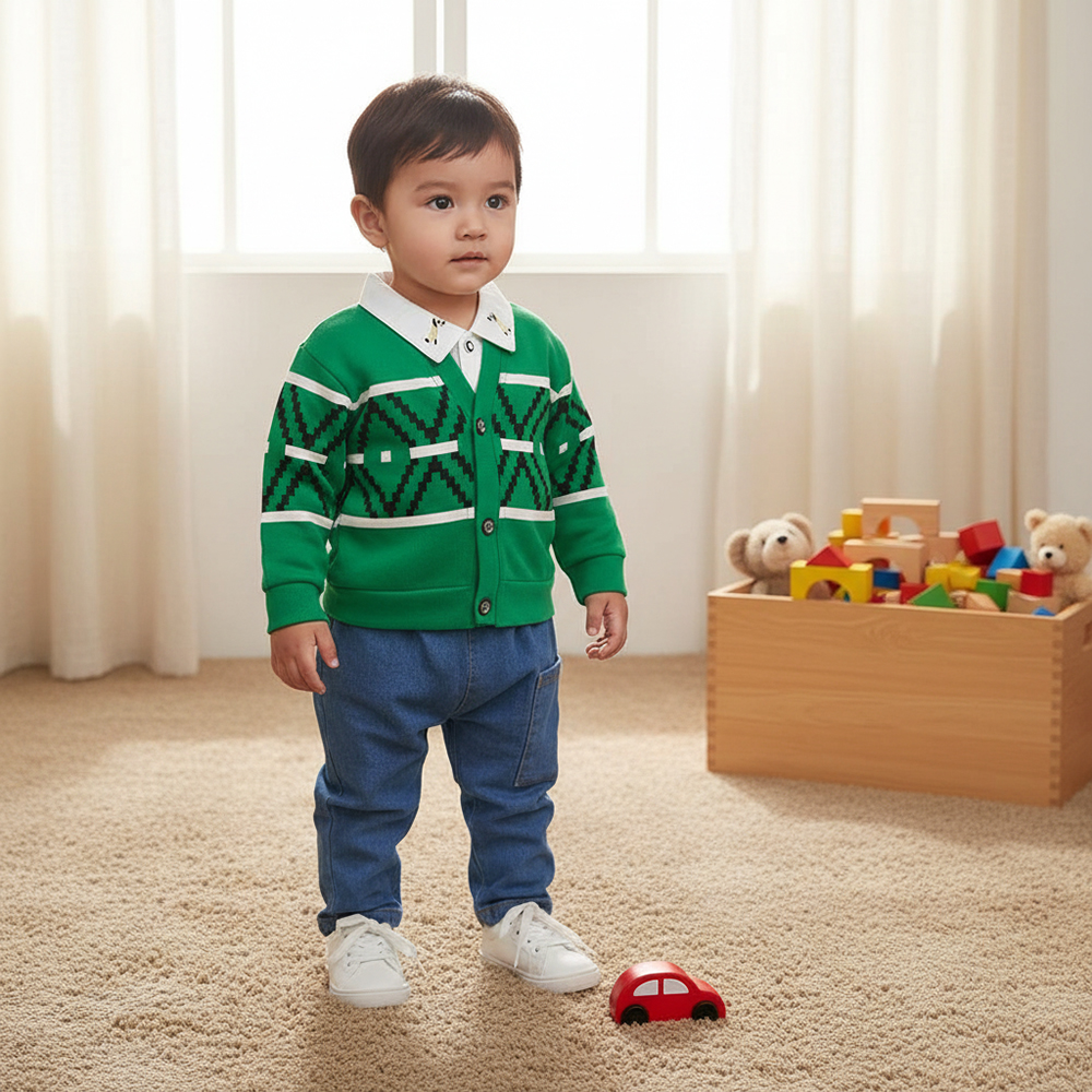 ENSEMBLE 3 pcs vert LOSANGE