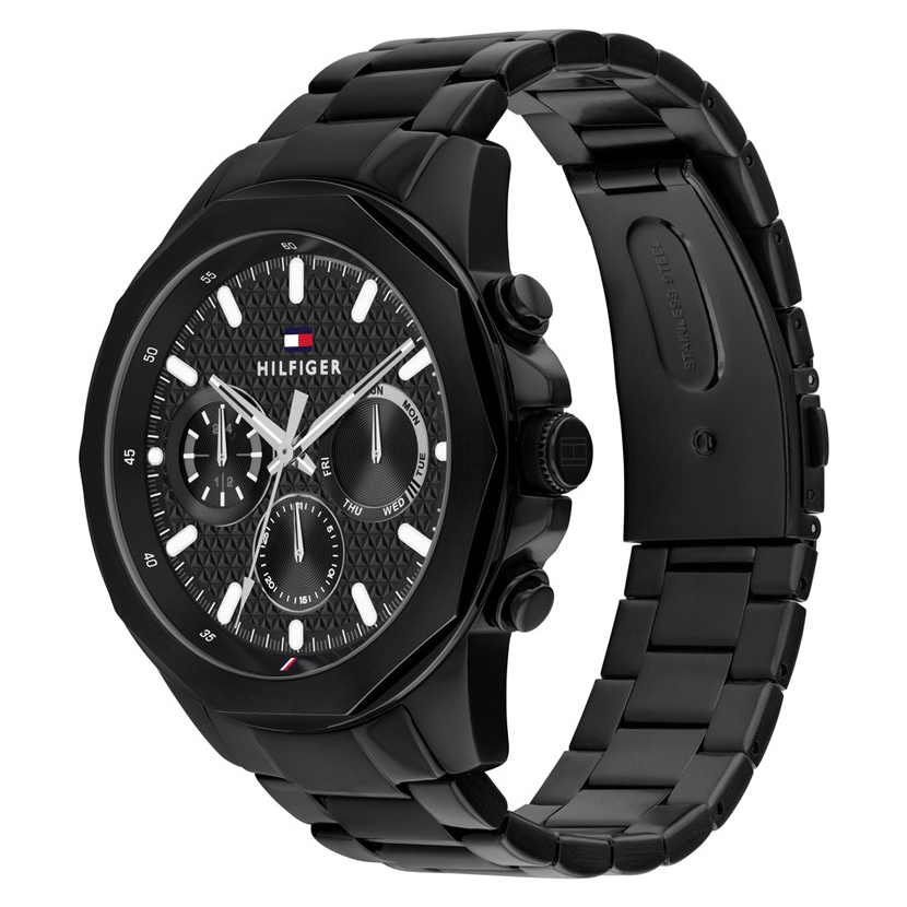 Montre Tommy Hilfiger Lars Black Stainless Steel Geometric Dial