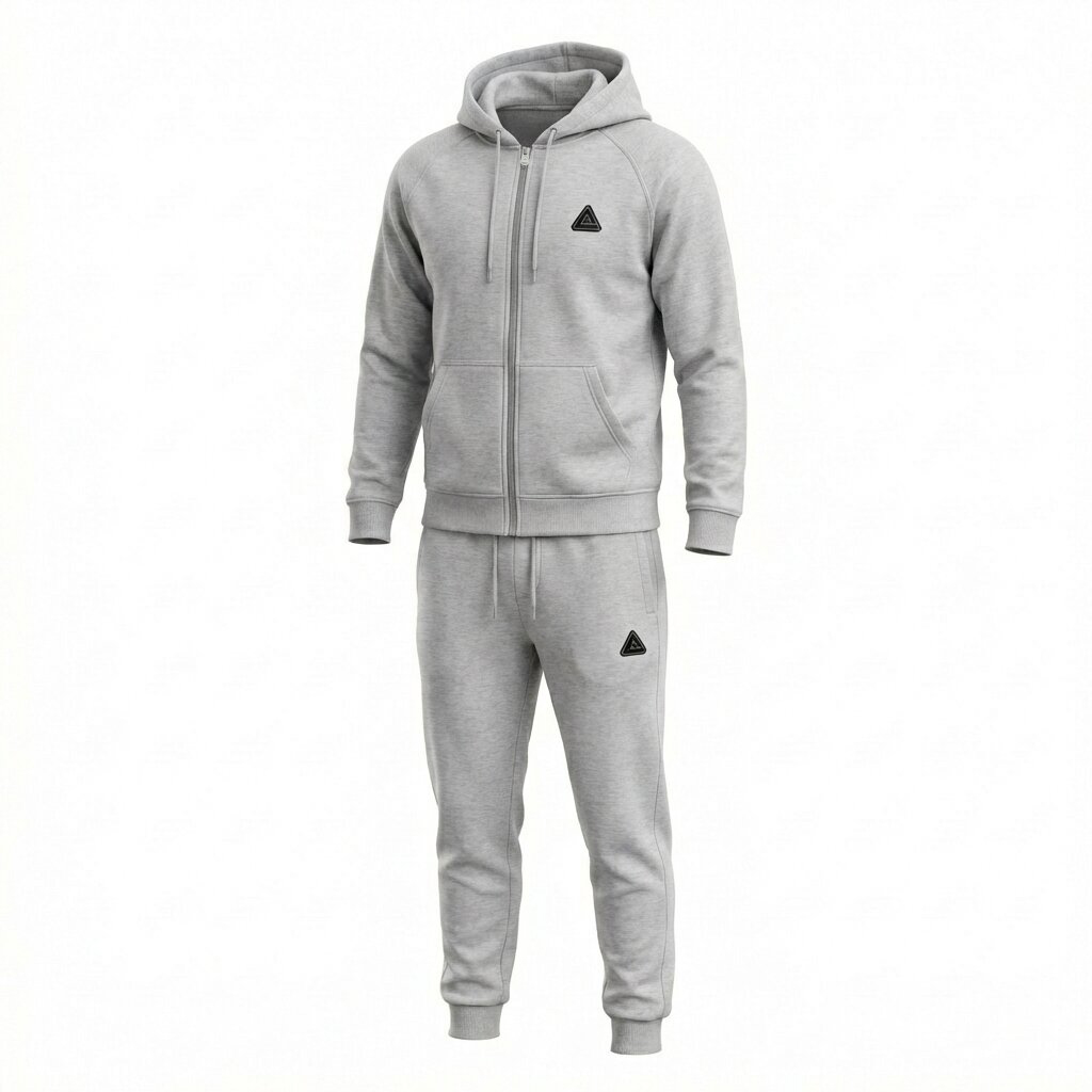PEAK KNITTED TRACKSUIT LT.GREY