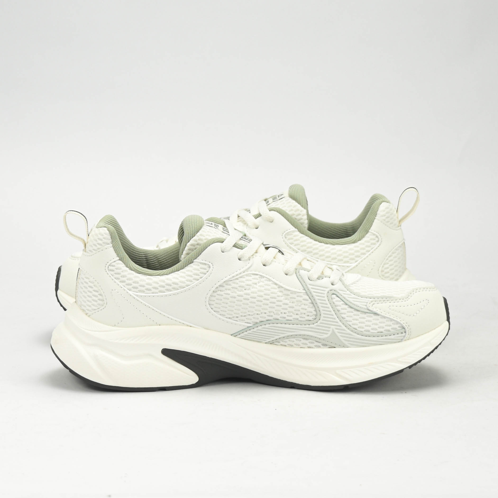 PEAK TRAINING RUNNING SHOES-WHITE/GREEN