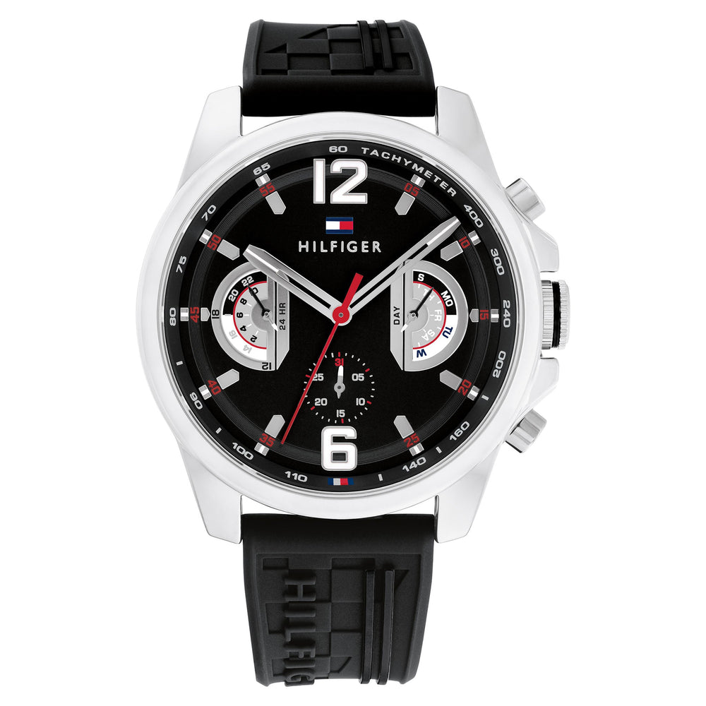 Montre Tommy Hilfiger Black Silicone Multi-function