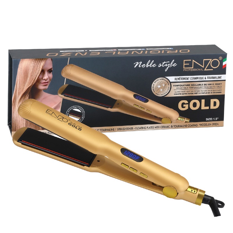 Fer à lisser. Assiettes flottantes avec revêtement céramique et tourmaline.