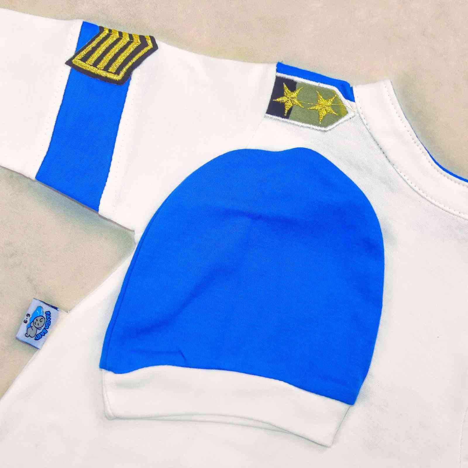 BABY PILLOT BLANC BLEUE F