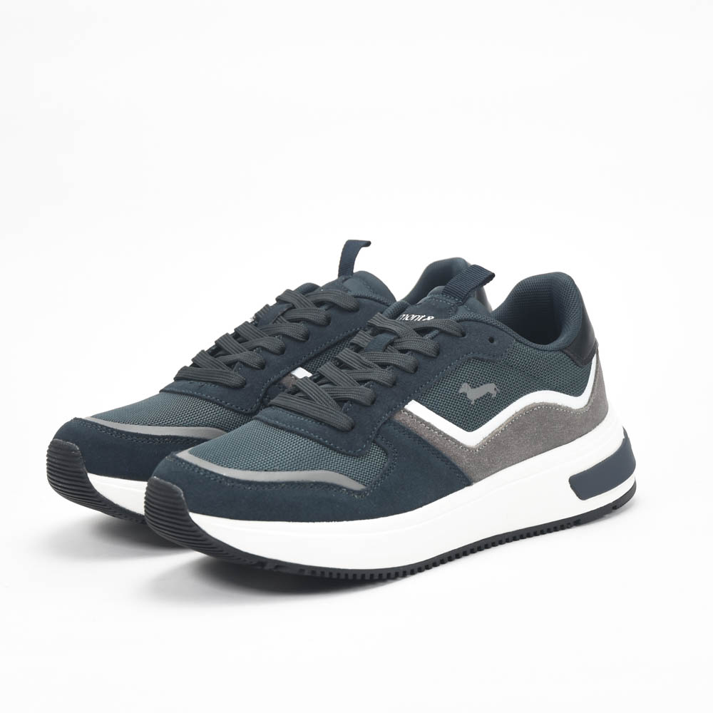 Harmont and Blaine Suede and Fabric Sneakers