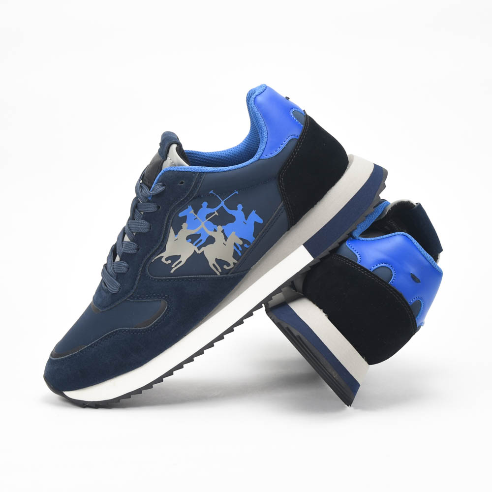 La Martina Low Sneakers Blue Leather