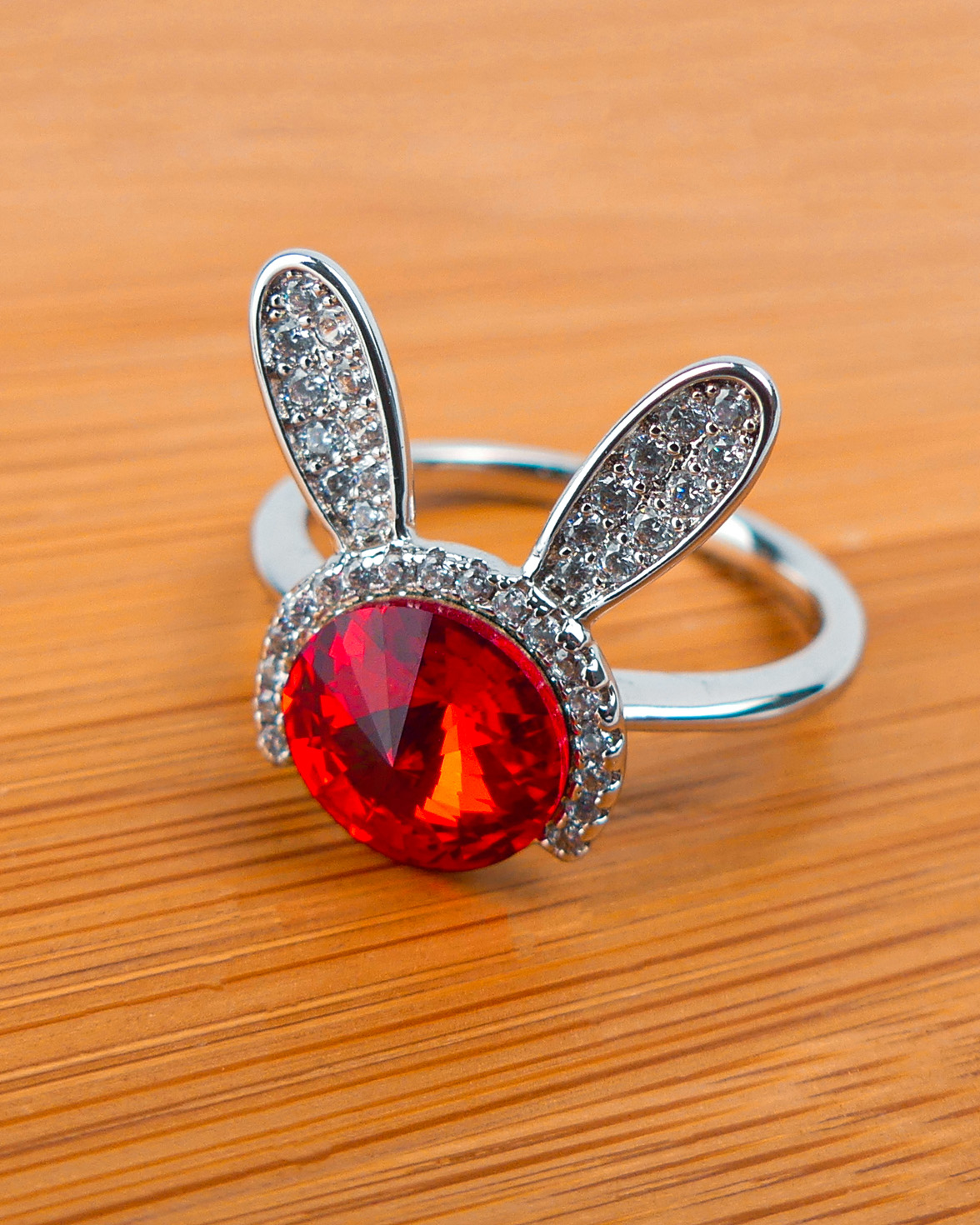 BAGUE LAPIN ROUGE 