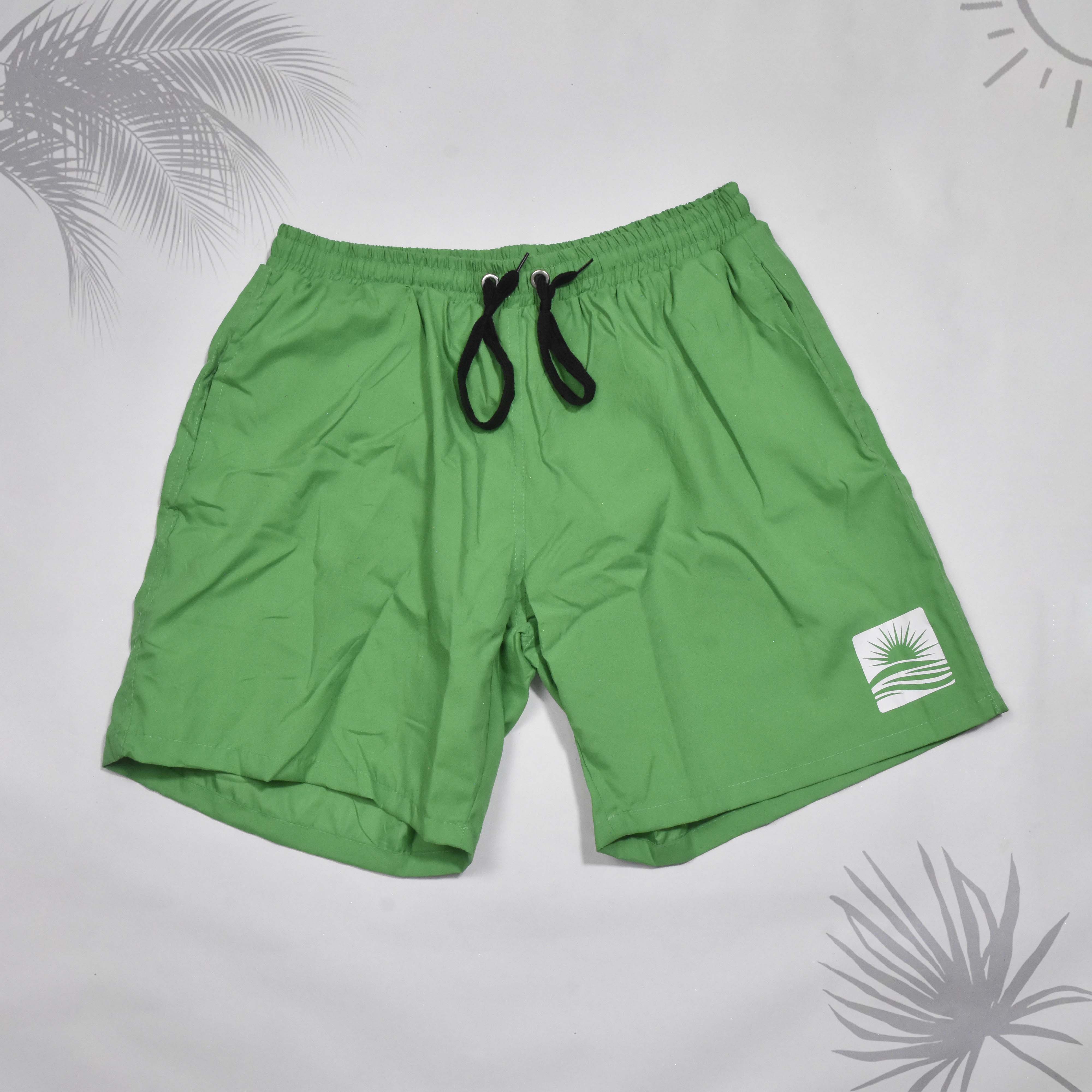 SHORT VERT MOTIF SOLEIL 