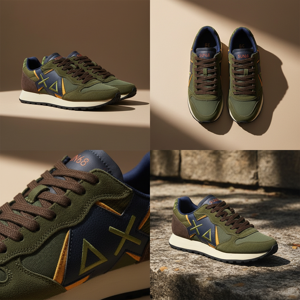 BASKET SUN68 JAKI WINTER 74 MILITARE SCURE 