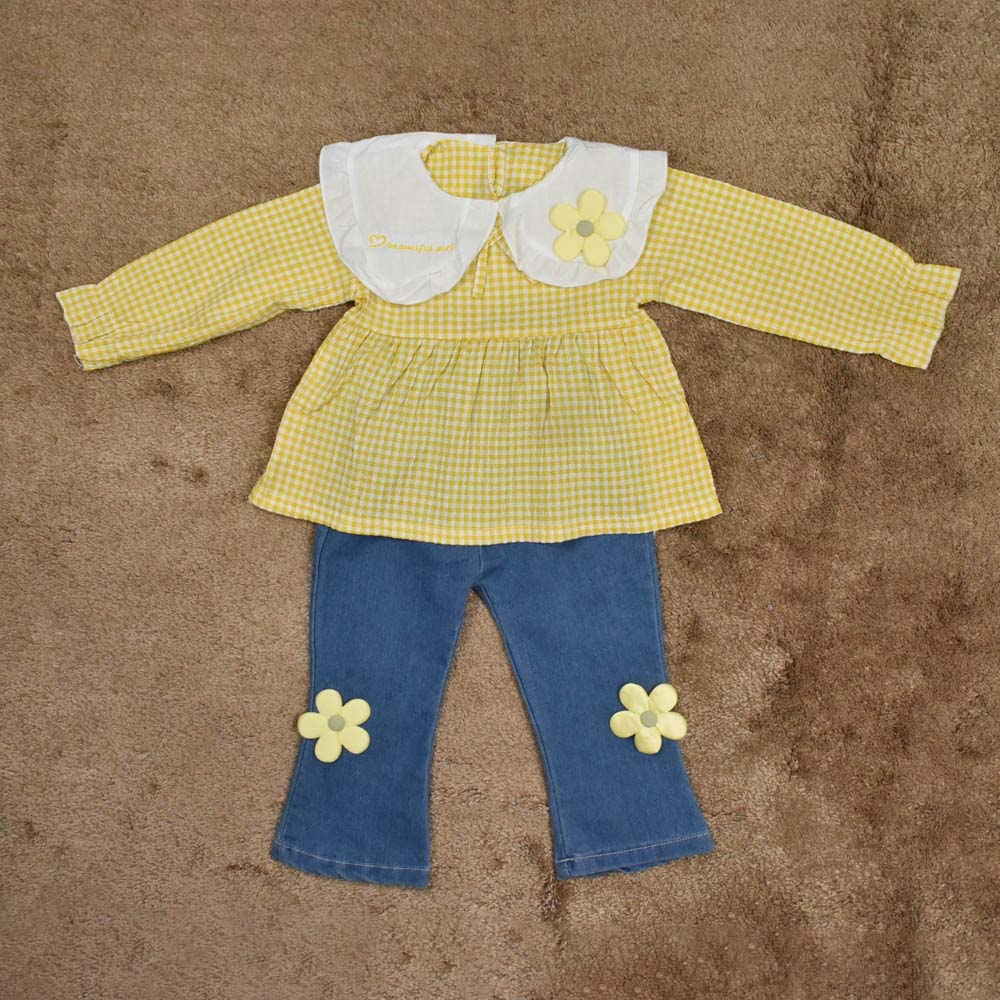 ENSEMBLE fleur 2 pieces  jaune