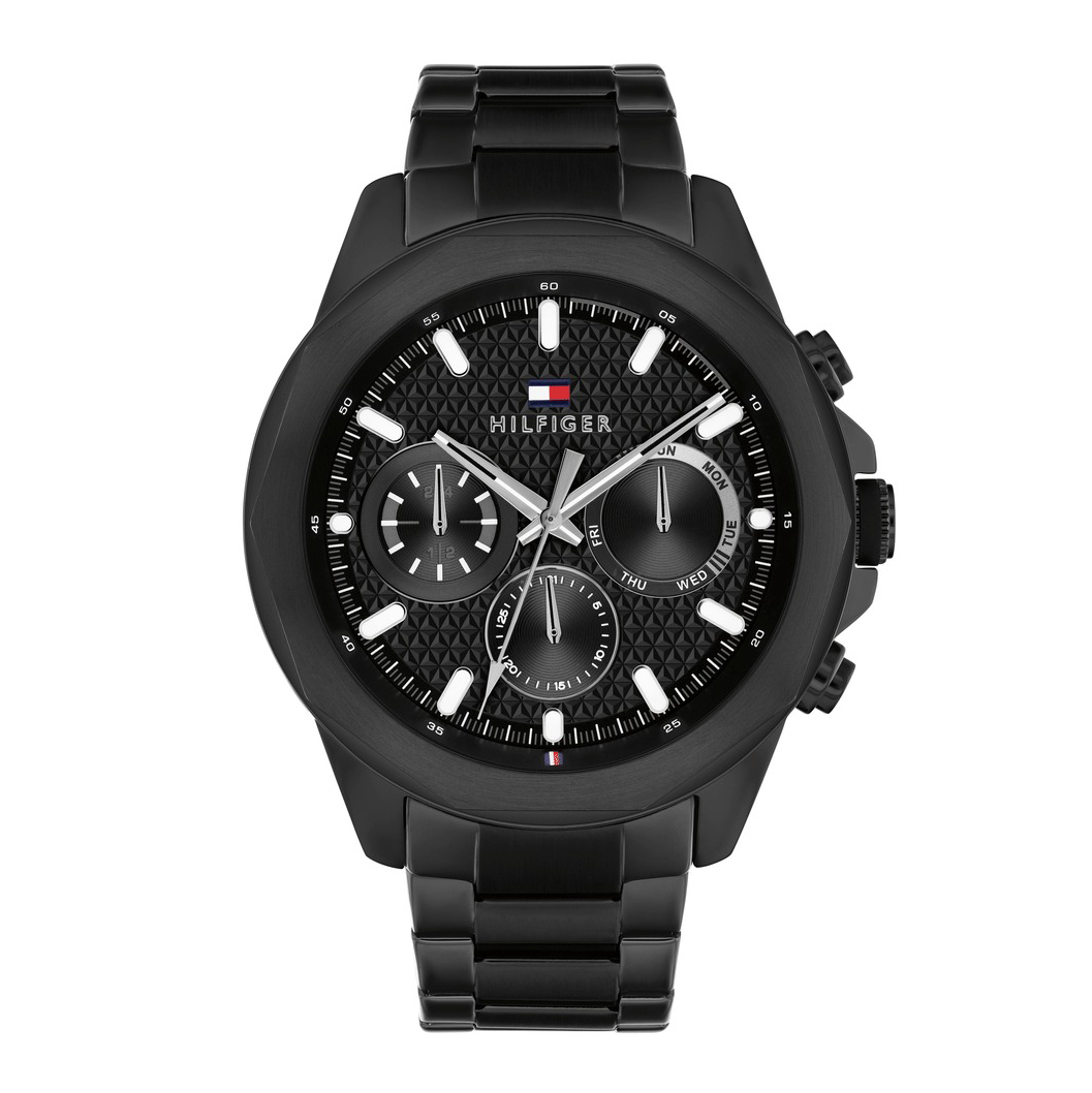 Montre Tommy Hilfiger Lars Black Stainless Steel Geometric Dial