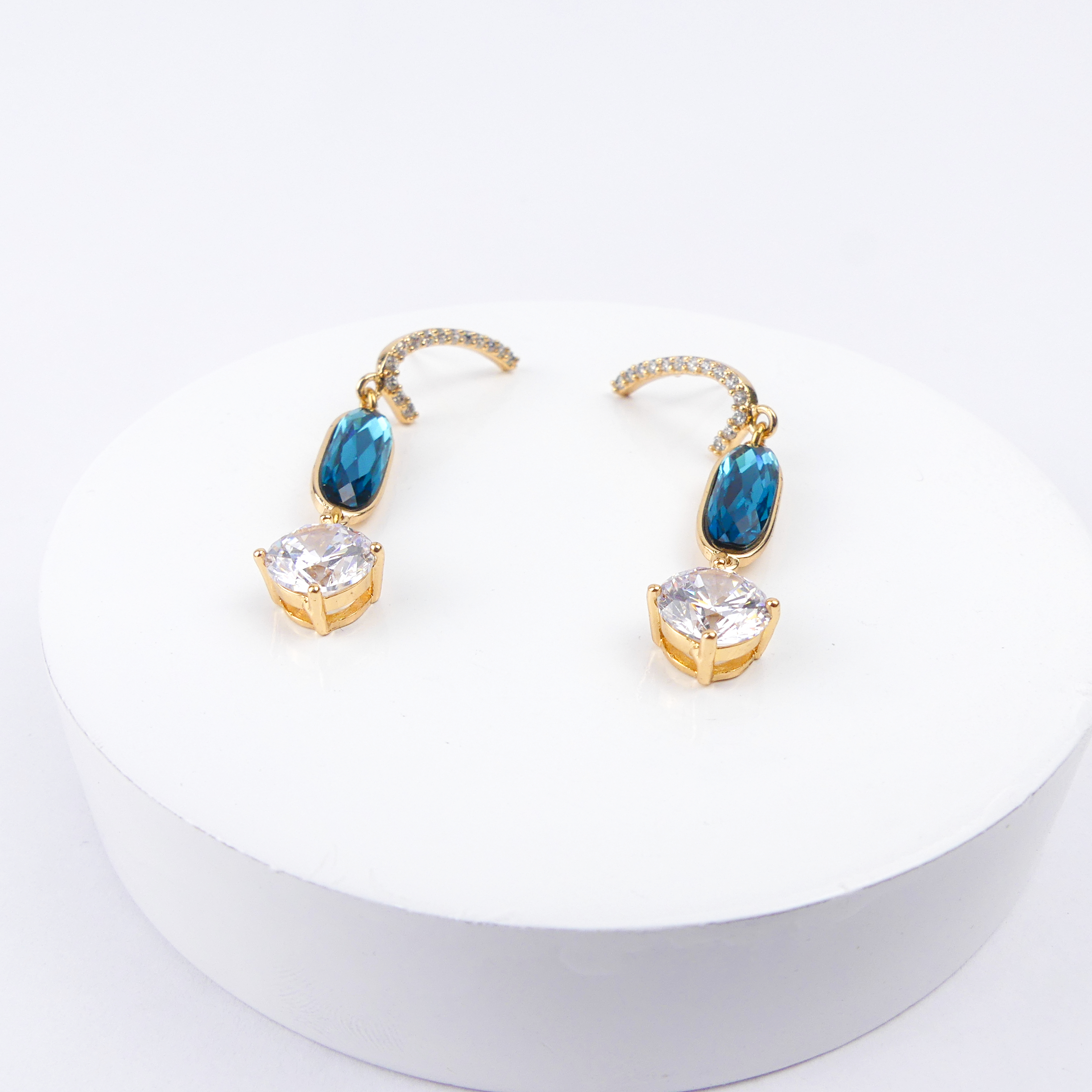 boucle d'oreille pendantes verte