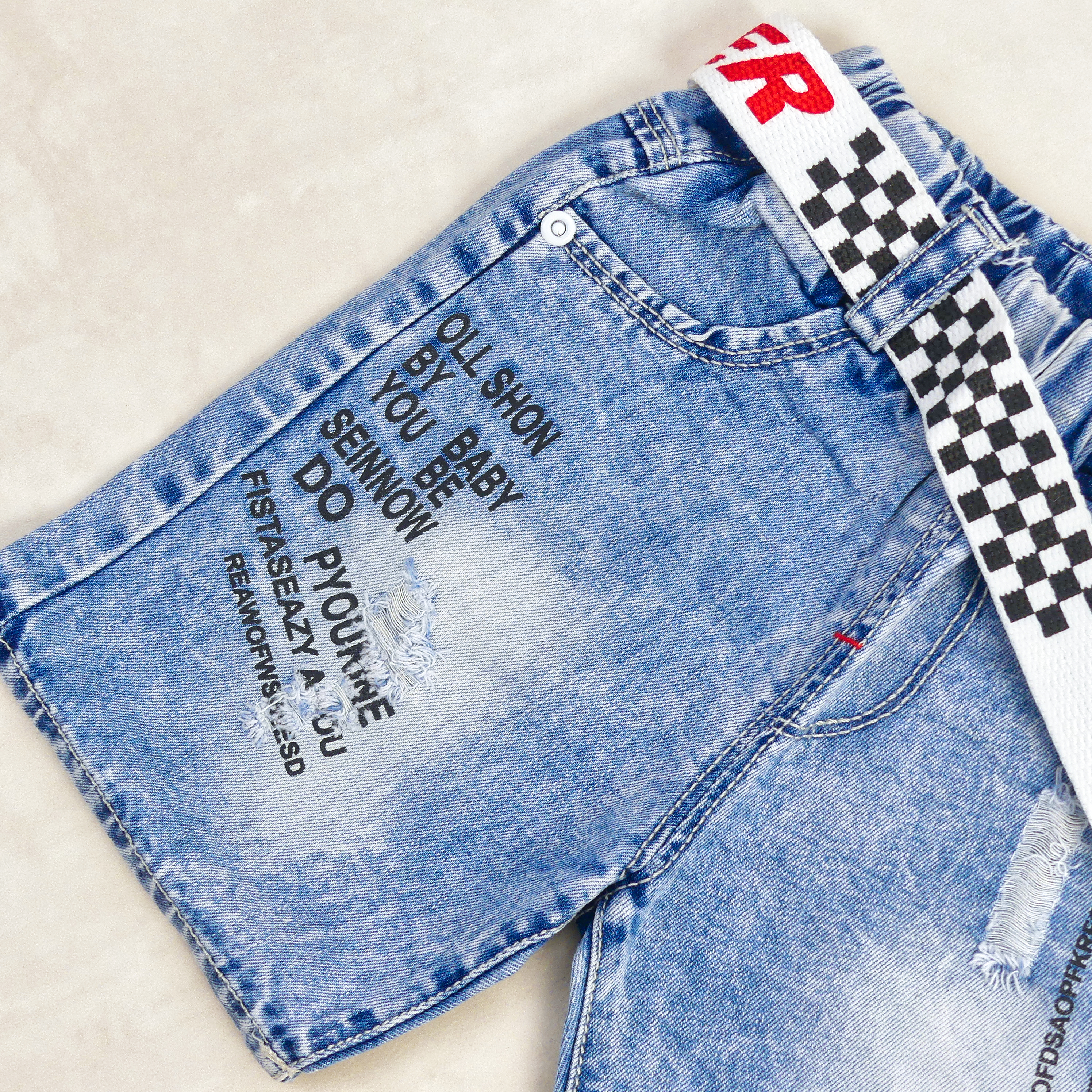 SHORT JEANS BLEU  'OLL SHON BY YOU' 002