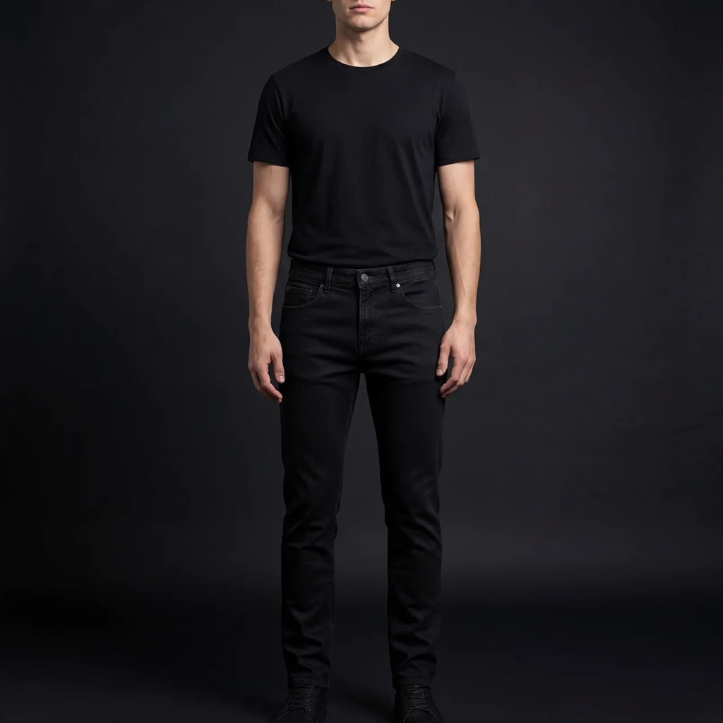 DEPART PANTALON JEAN SLIM HOMME NOIR