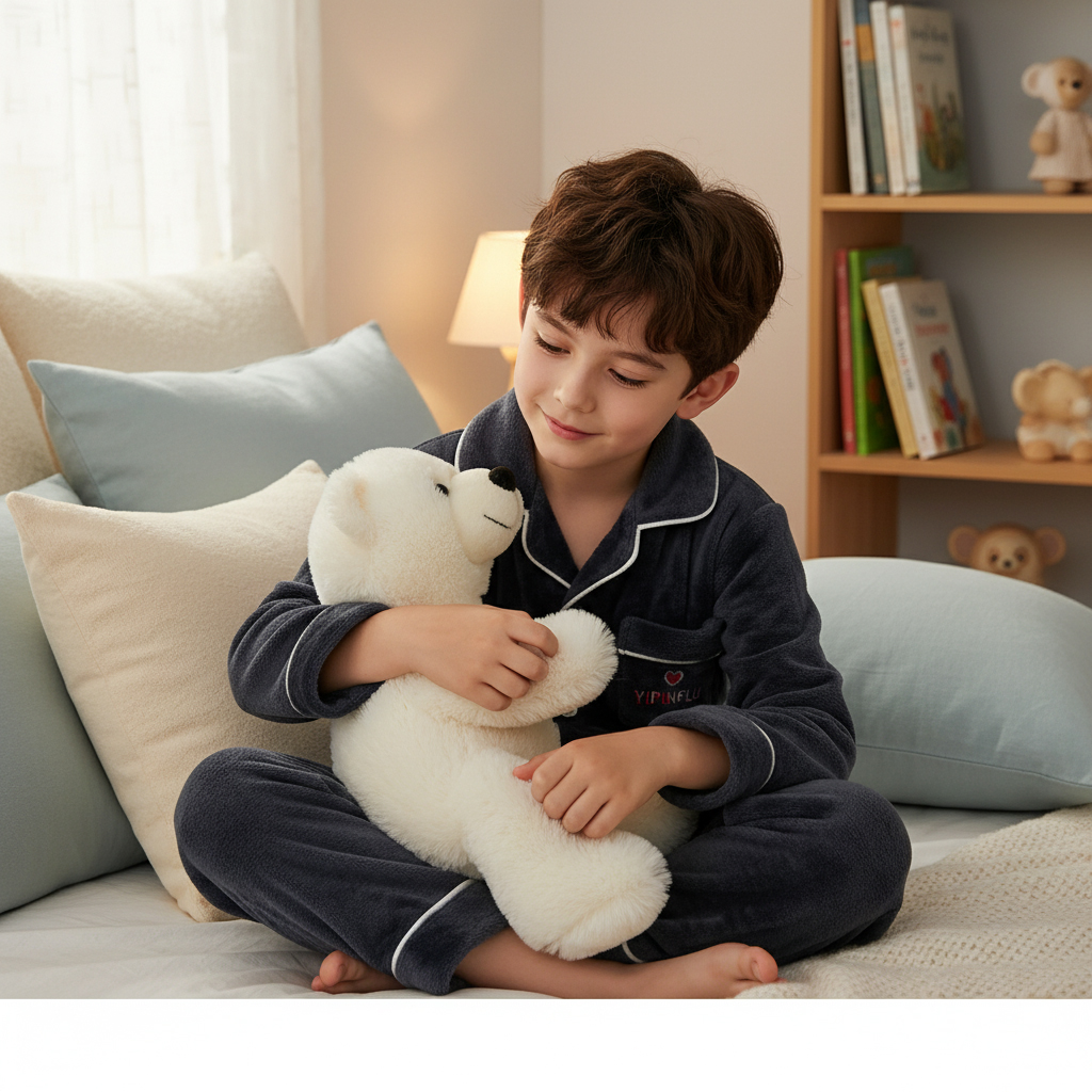 pyjama fourrure gris - yipinfu-