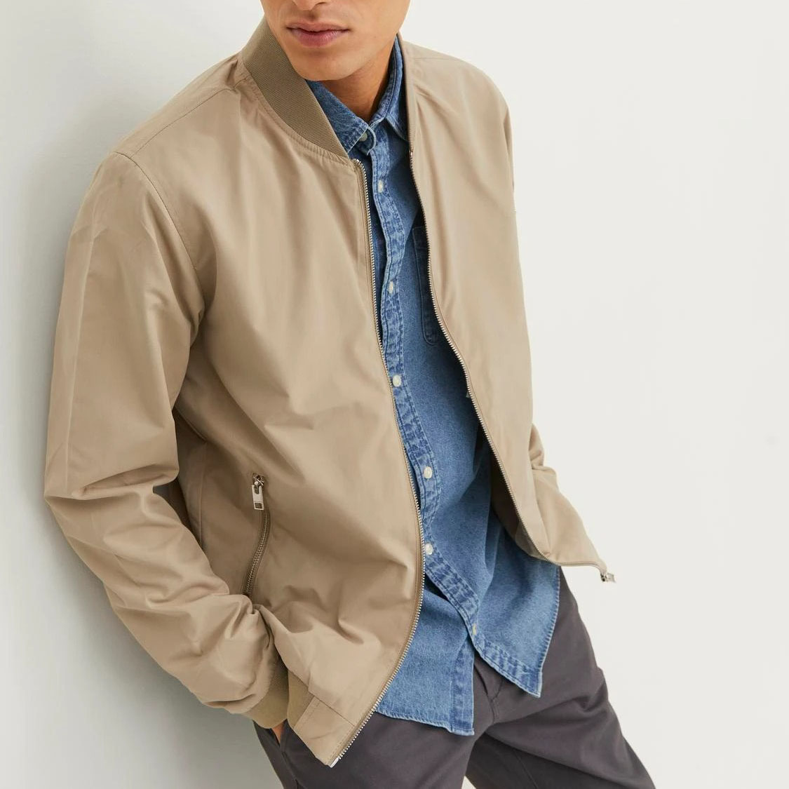 JACK & JONES BOMBER JOMER BOMBER BEIGE