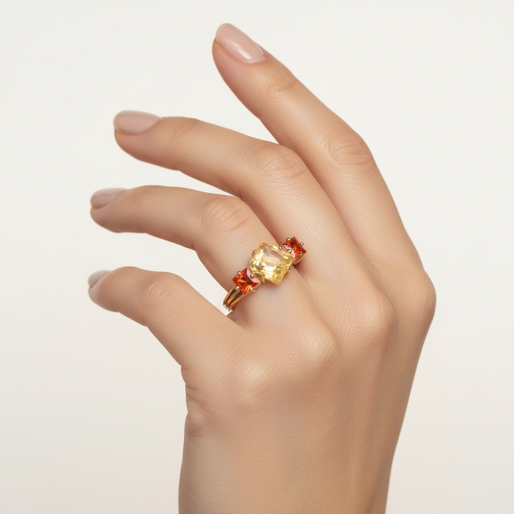 GOLDEN CITRINE RING 19