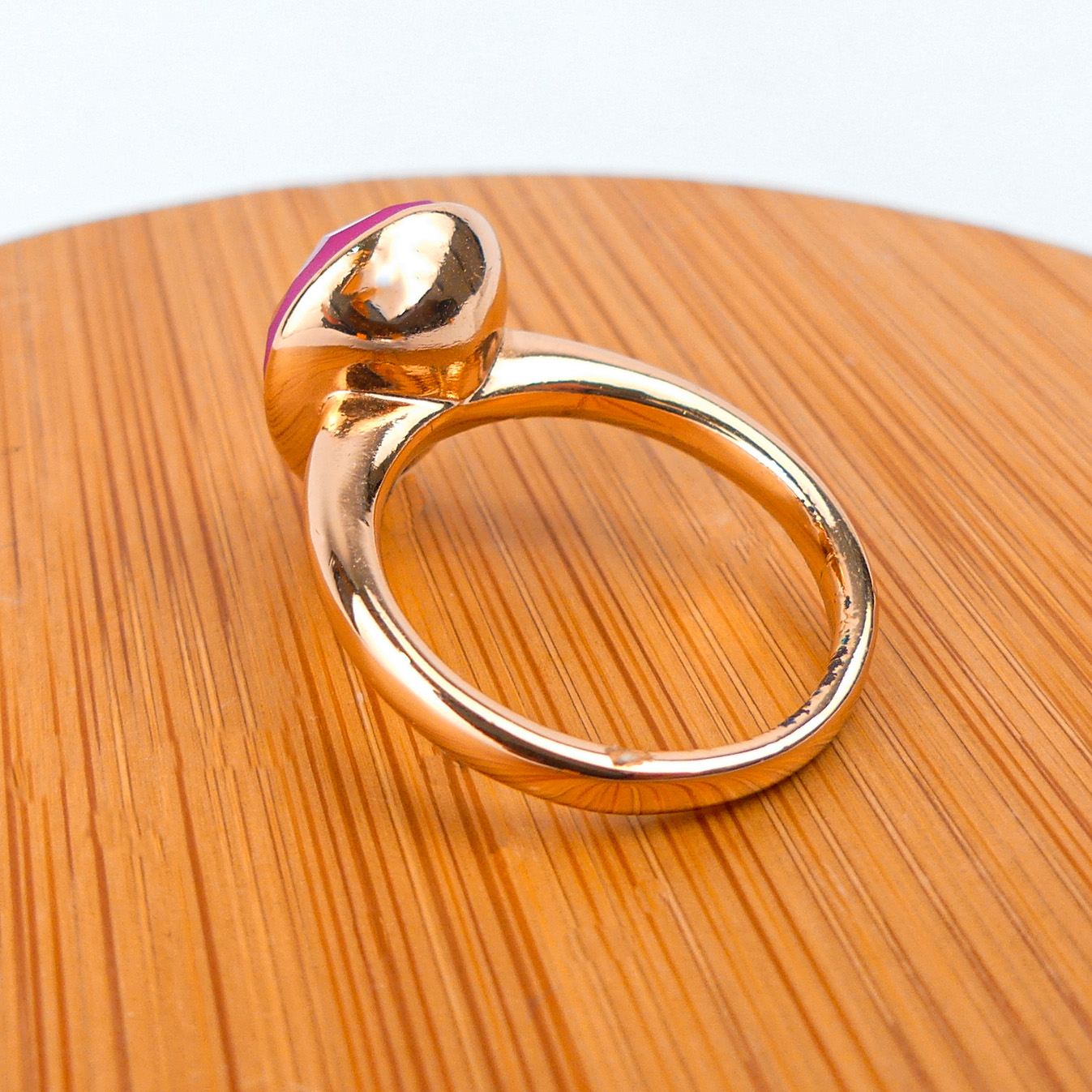 bague goutte rose GM